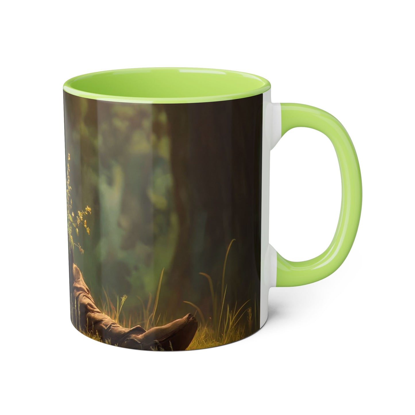 Hooded Guardian Accent Mugs, 11oz – Bioluminescent Forest Keeper