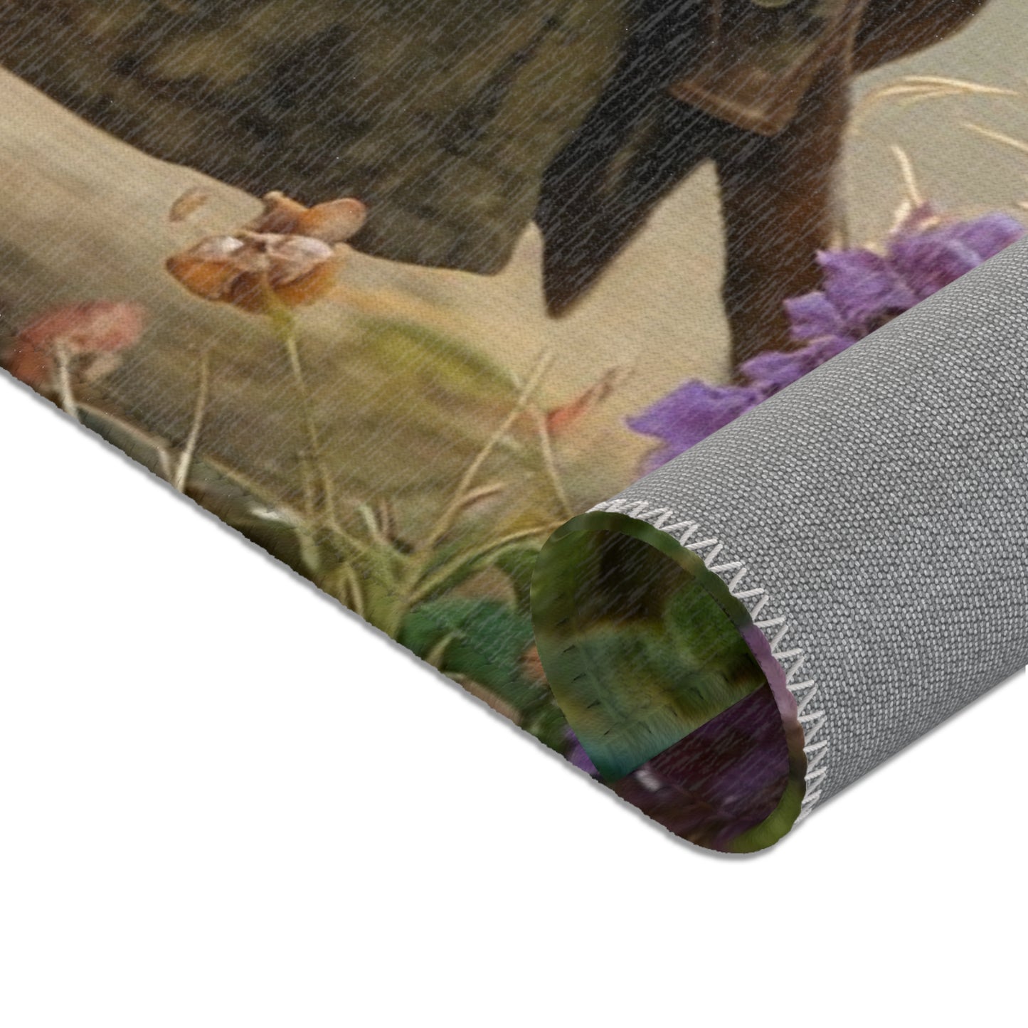 Badger Explorer Area Rug – Mossy Trail Through Purple Thistle
