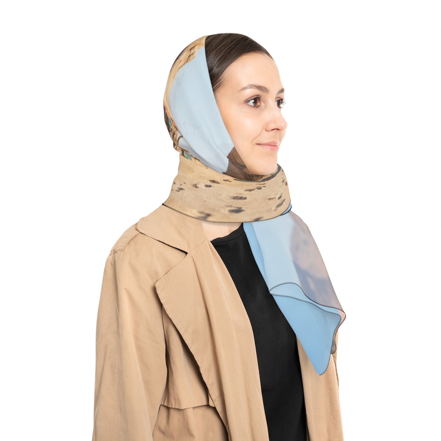 Desert Citadel Poly Scarf – Sun-Swept Ruins of a Forgotten Kingdom
