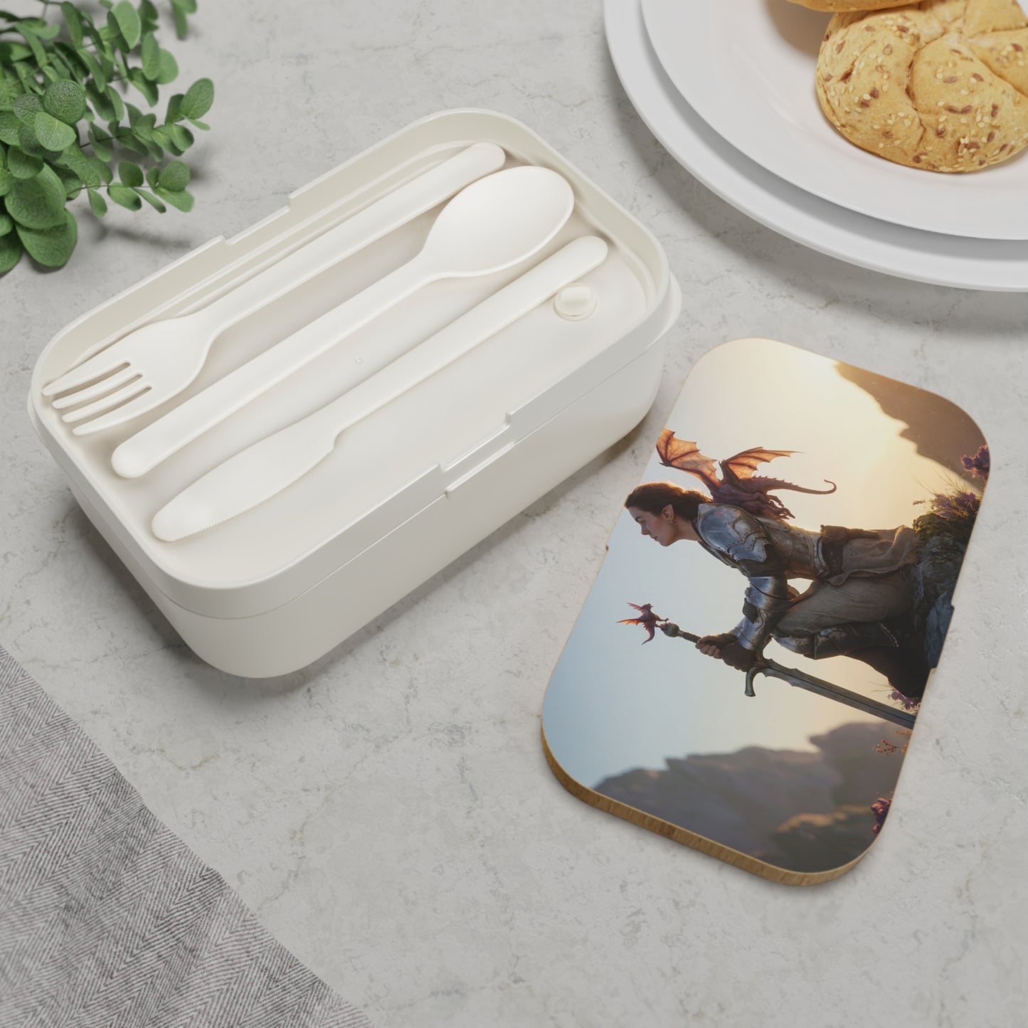Dragon Knight with Tiny Dragon Bento Lunch Box – Sunset Peak Guardian