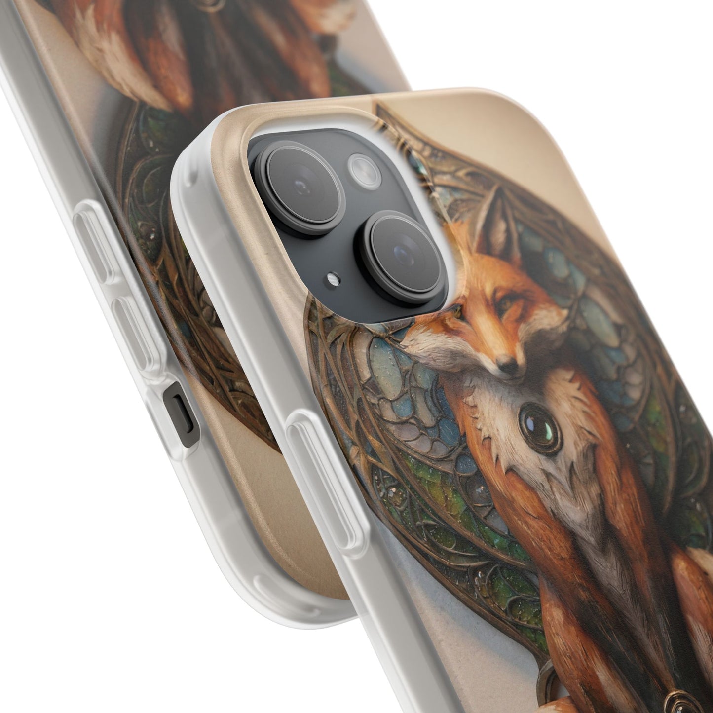 Fox Sentinel Flexi Cases – Amber Glow Through Stained Glass