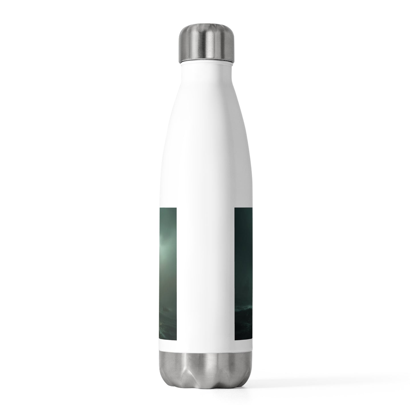 Leviathan’s Wrath 20oz Insulated Bottle – Storm-Swept Seascape with Winged Horror