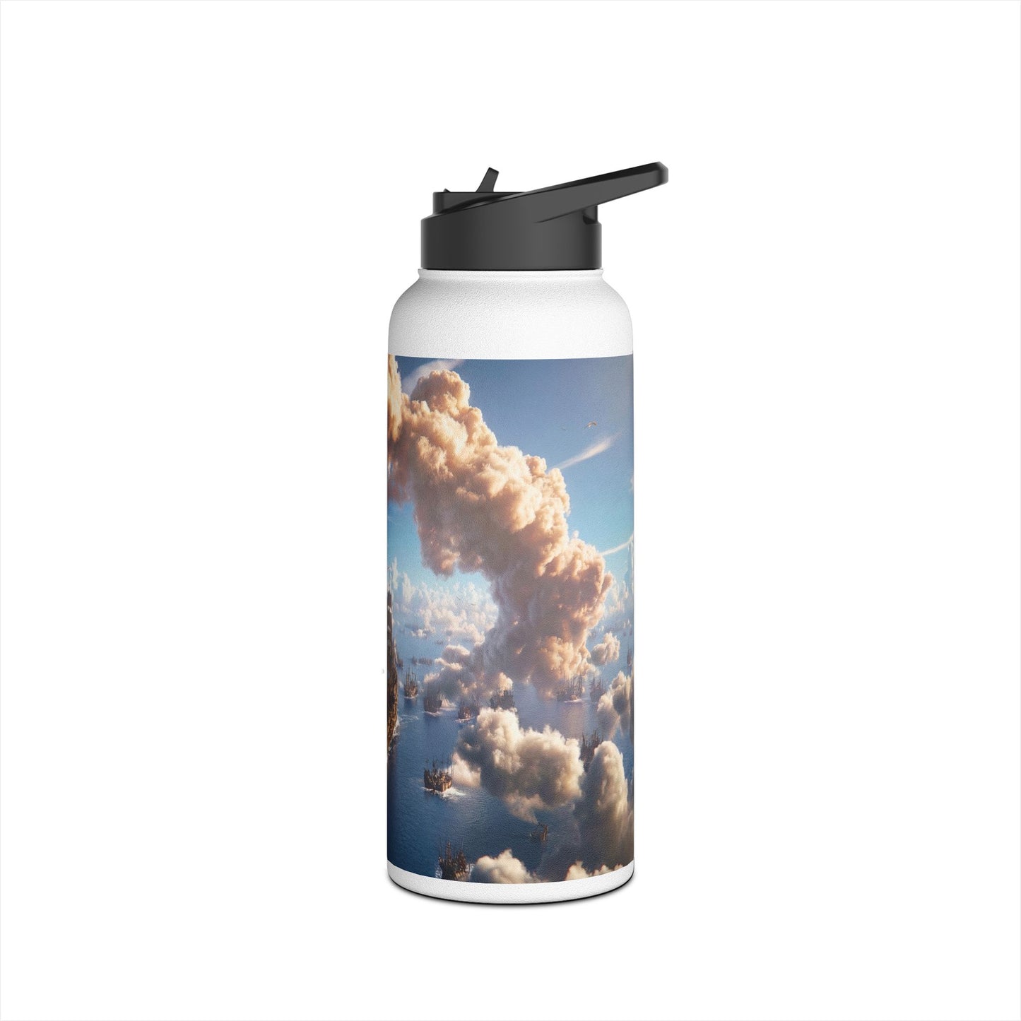 Celestial Fleet Stainless Steel Water Bottle, Standard Lid – Dawn’s Archway at Sea