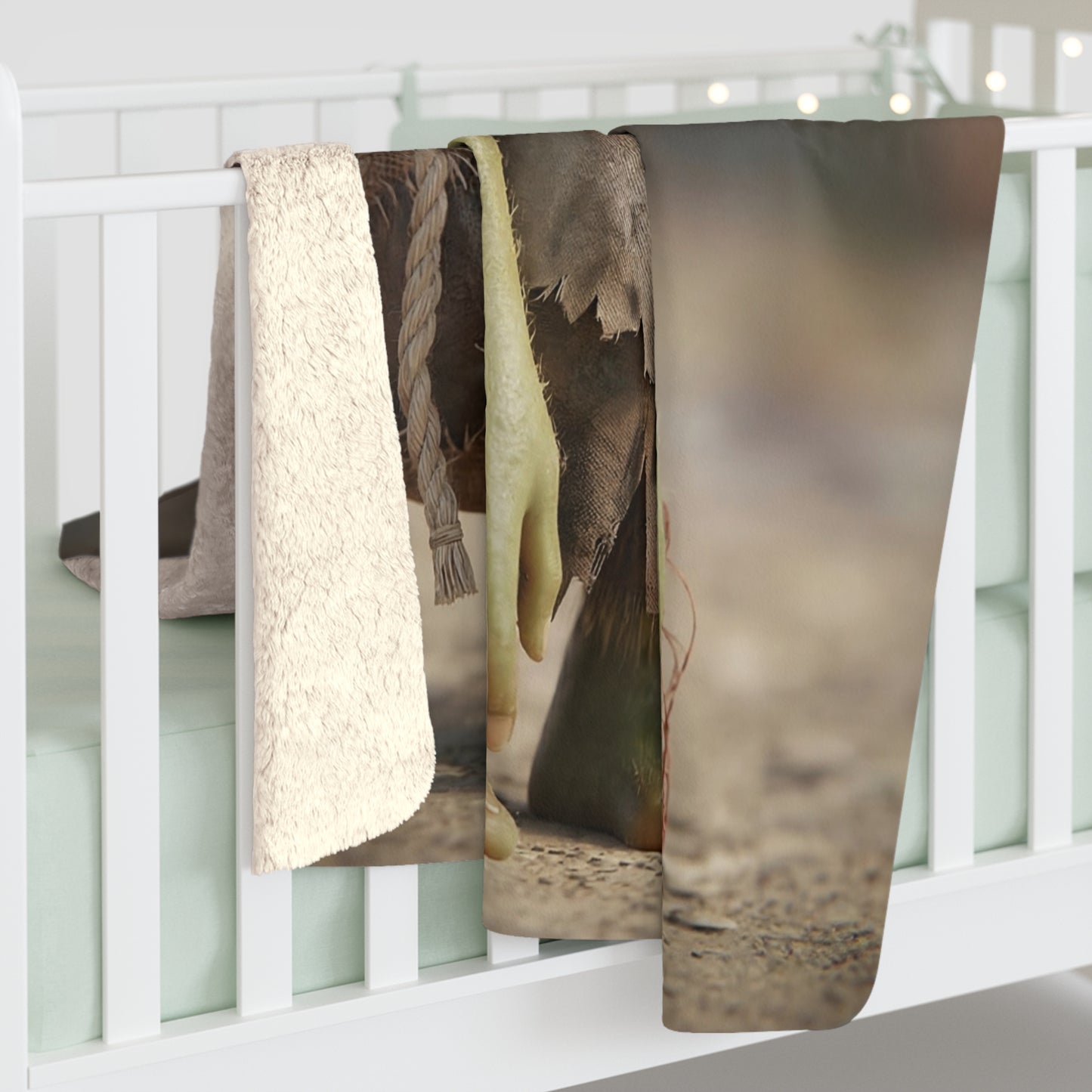 Tiny Goblin Explorer Sherpa Fleece Blanket – Dusty Path Wanderer