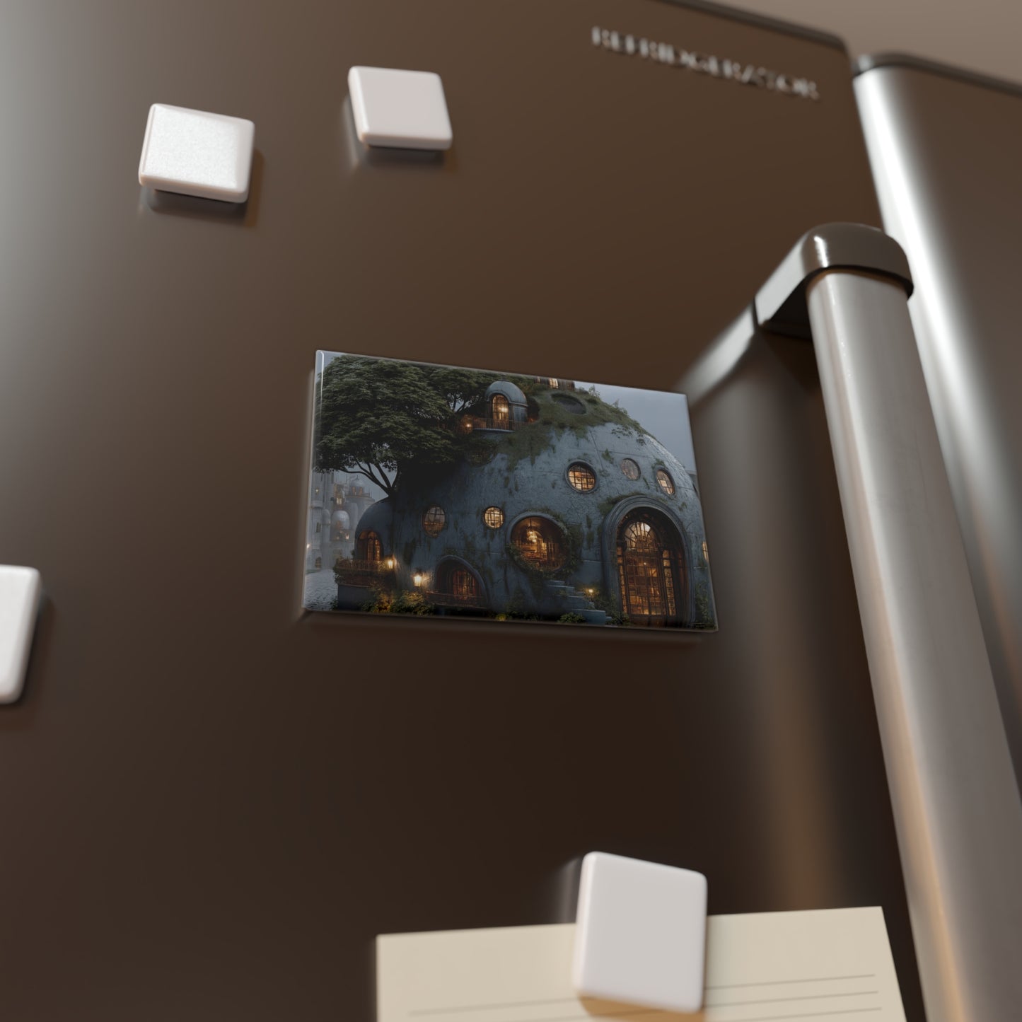 Treehouse Dome Magnet – Whimsical Cobblestone Sanctuary