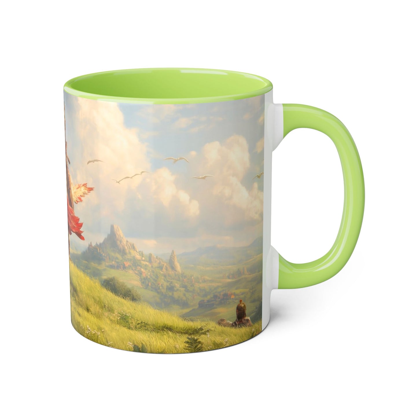 Titan Hawk Accent Mugs, 11oz – Mythic Riders on Sunlit Peak