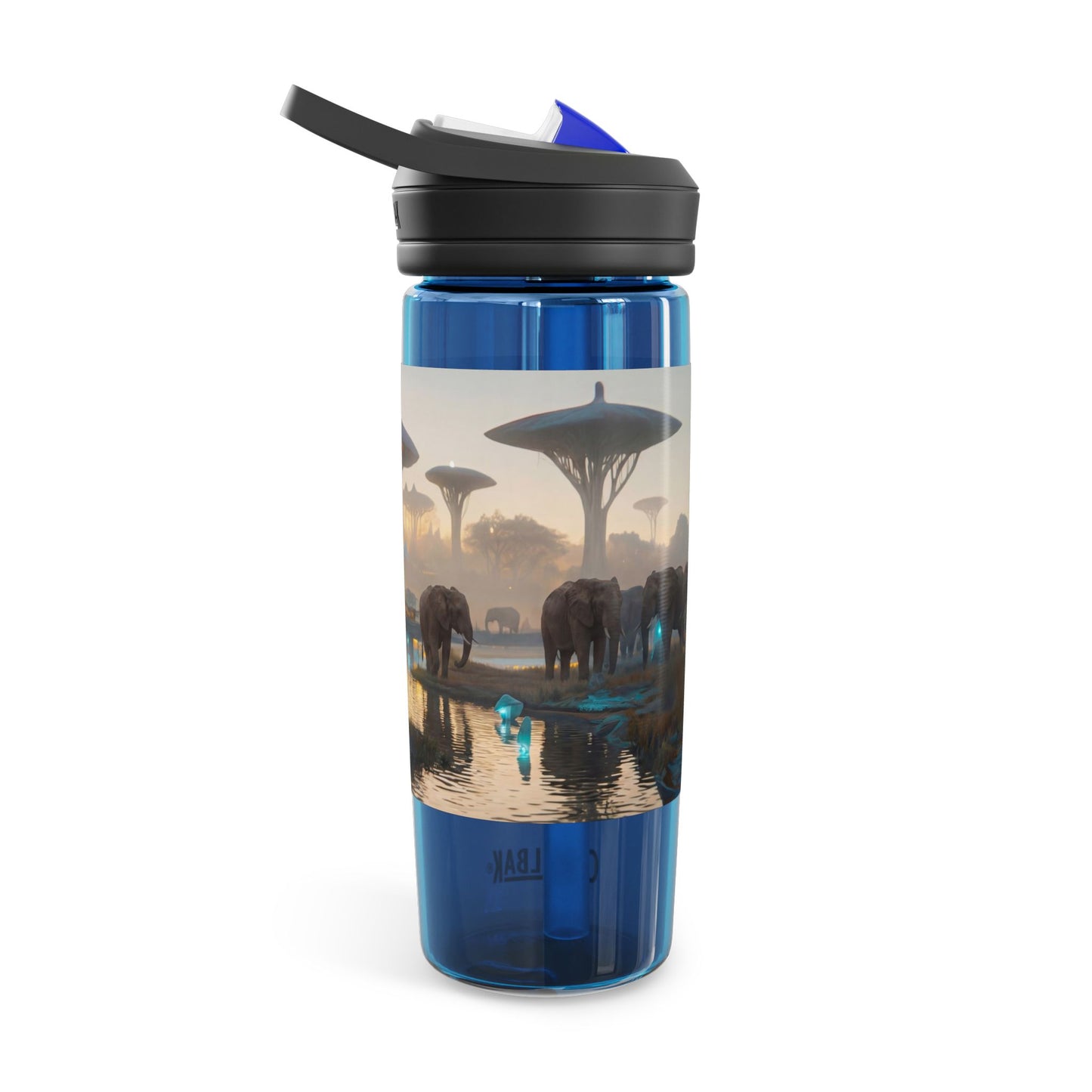 Celestial Savannah CamelBak Eddy® Water Bottle, 20oz\25oz – Twilight Refuge with Glowing Elephants