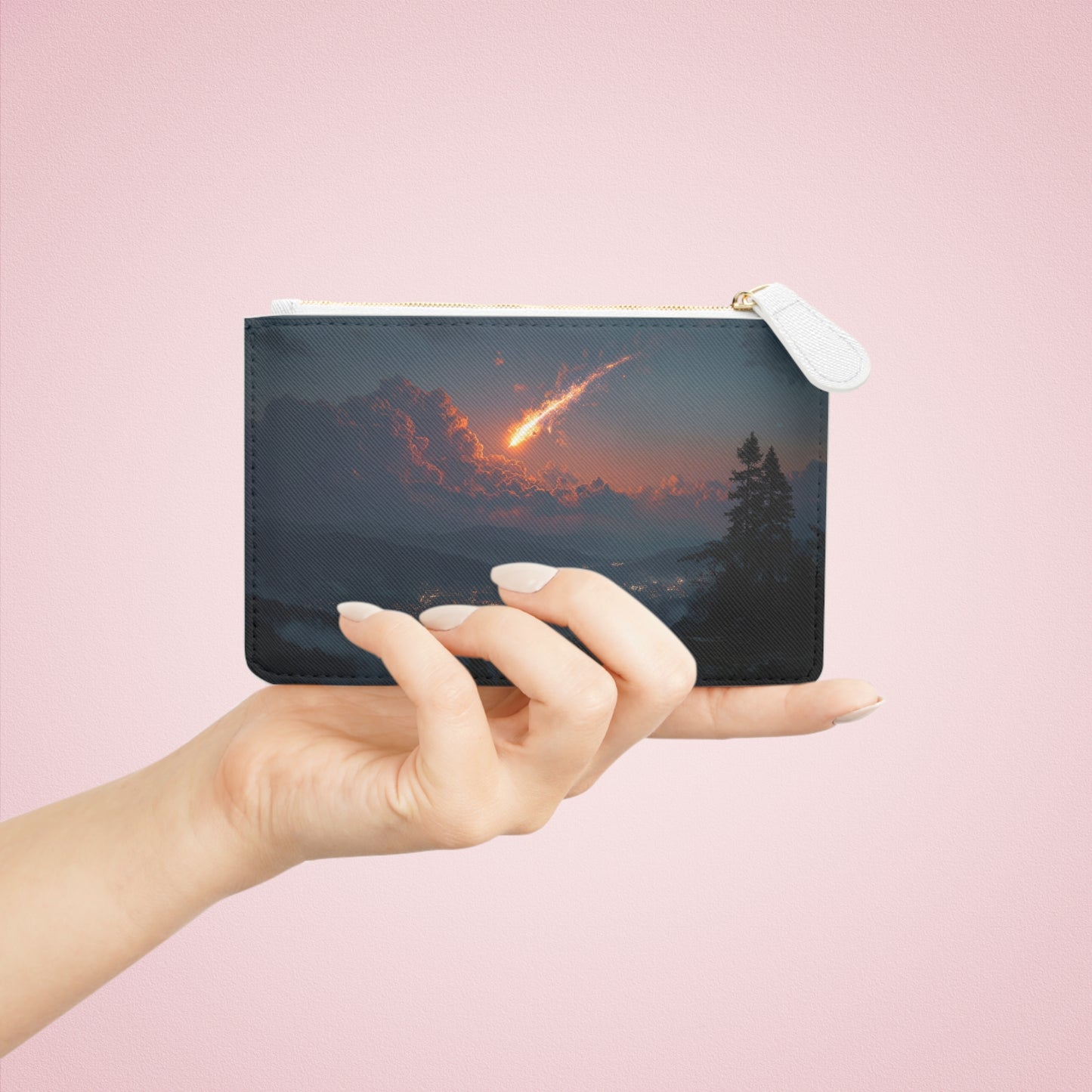 Celestial Fireball Mini Clutch Bag – Twilight Skyfall Dreamscape