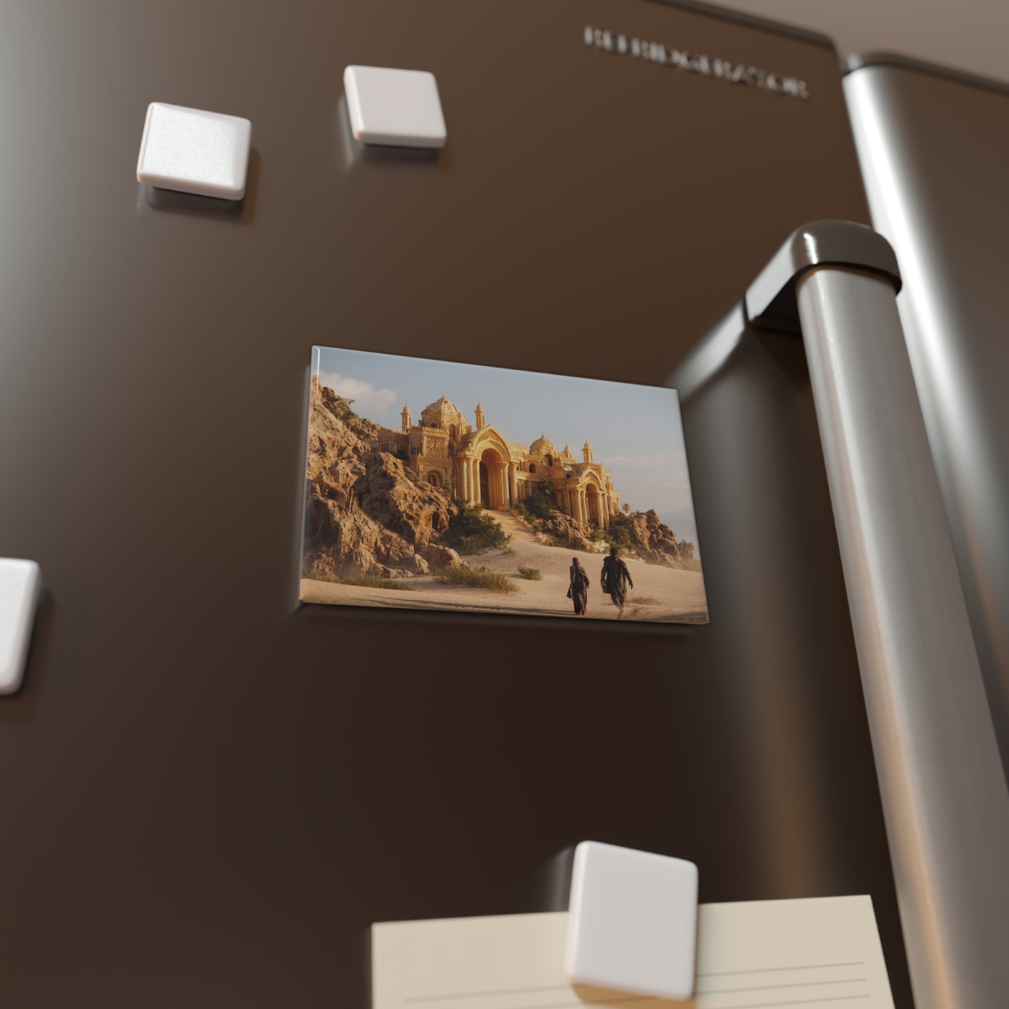 Desert Oasis Temple Magnet – Golden Mirage Walk