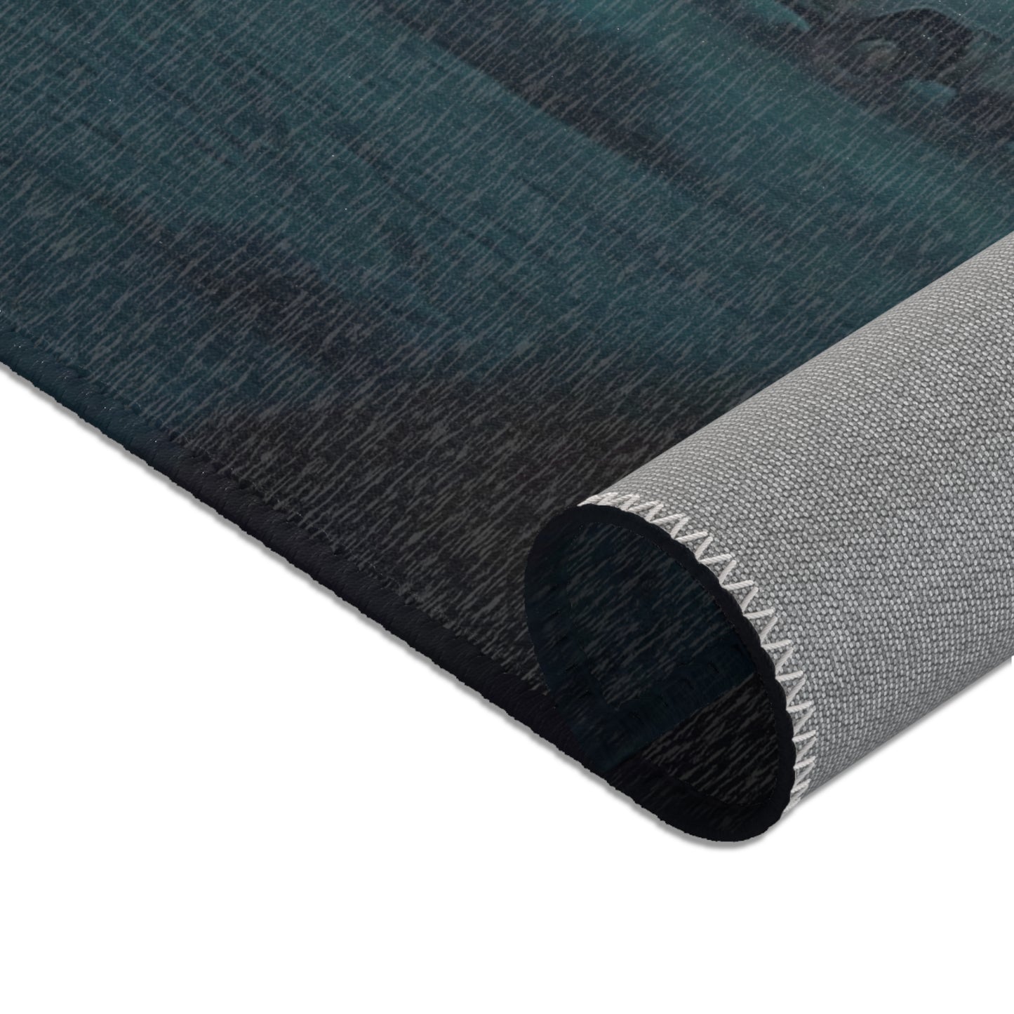 Moonlit Dinosaur Migration Rug – Vintage Van & Misty Peaks