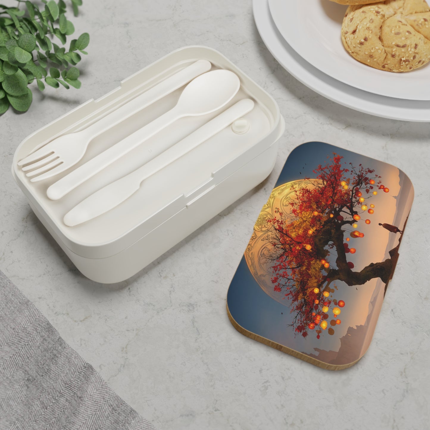 Lantern Tree Bento Lunch Box – Autumn’s Whispering Grove