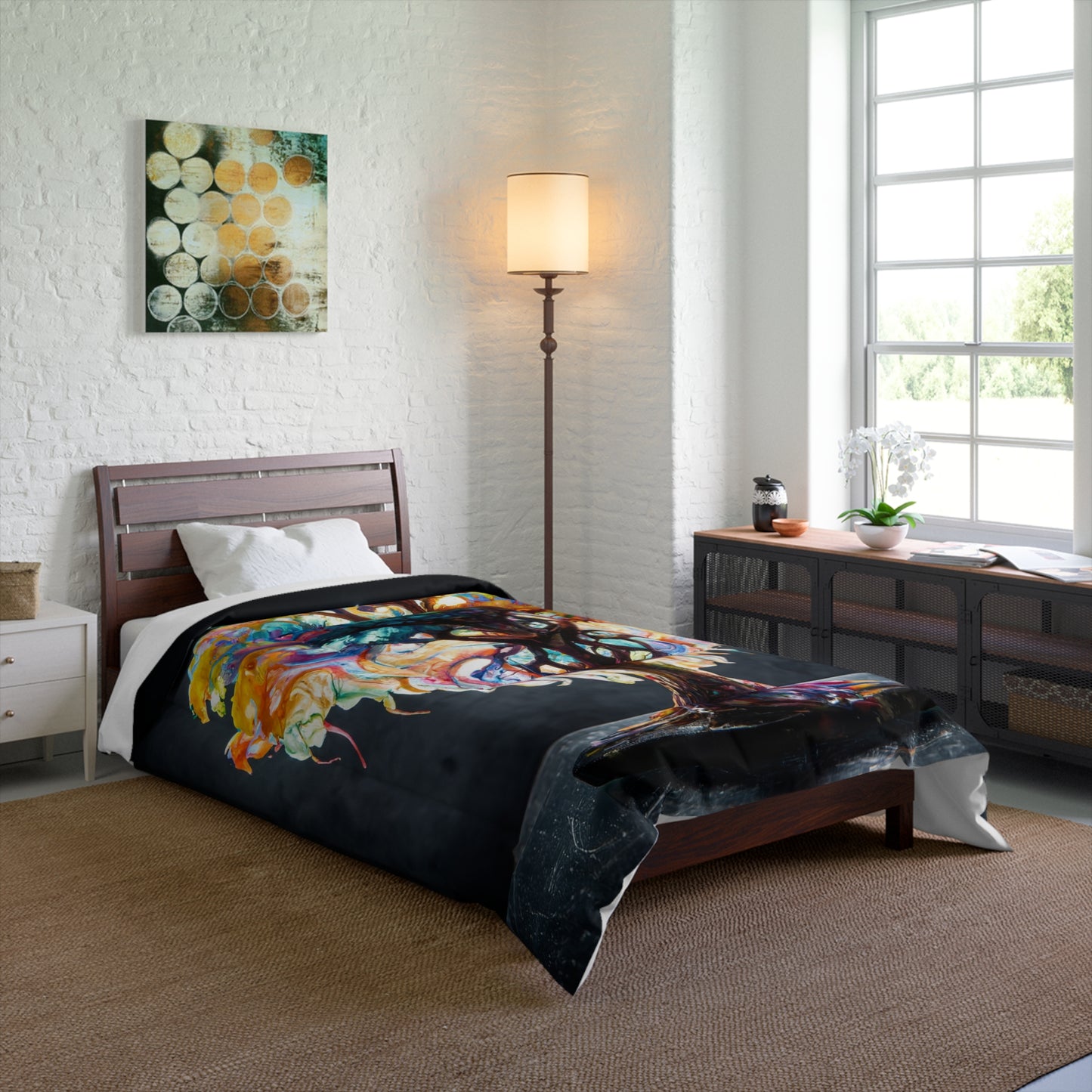 Chromatic Dream Tree Comforter – Vivid Liquid Light Canopy