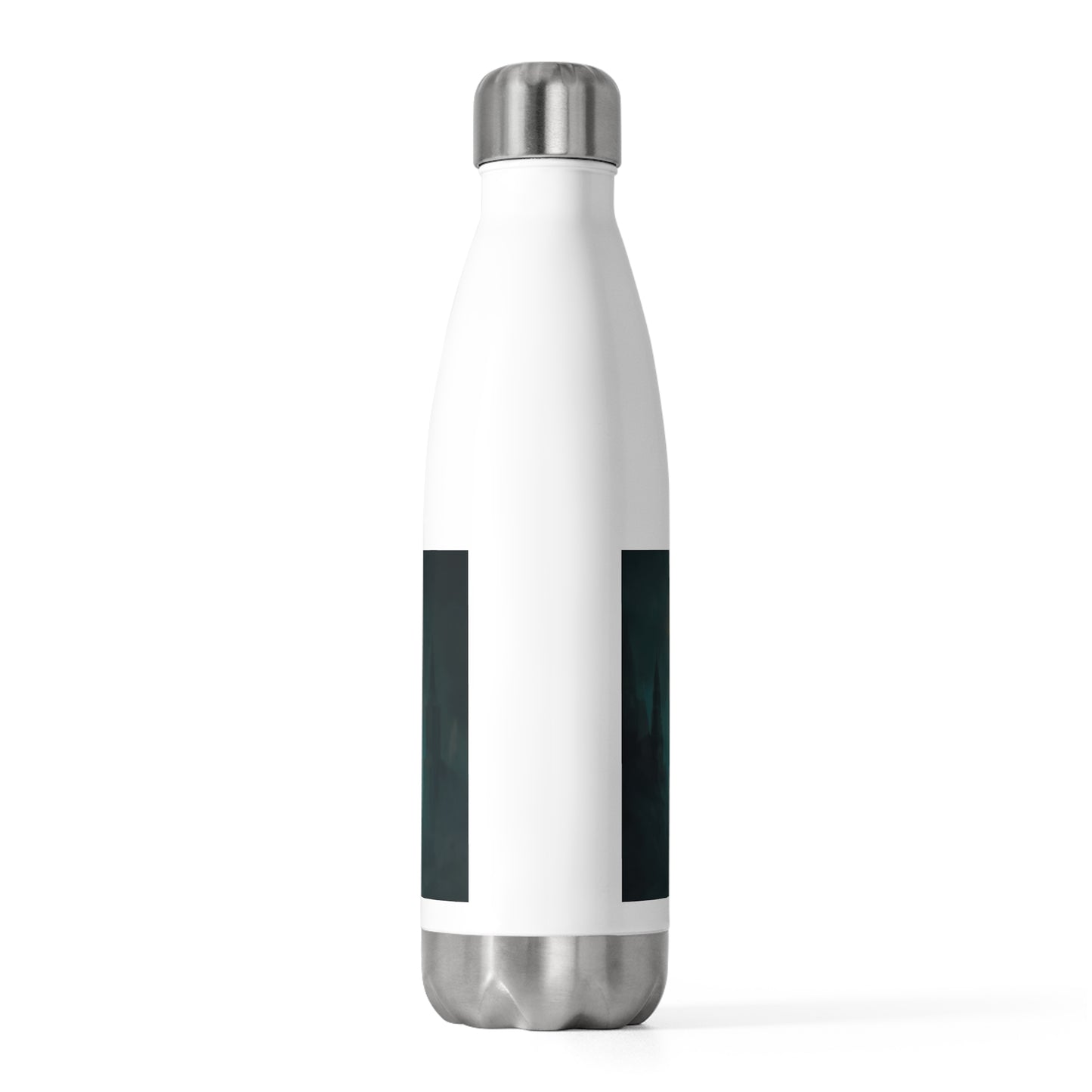 Dawn-Bringer Knight 20oz Insulated Bottle – Sunlit Resolve on a Misty Battlefield