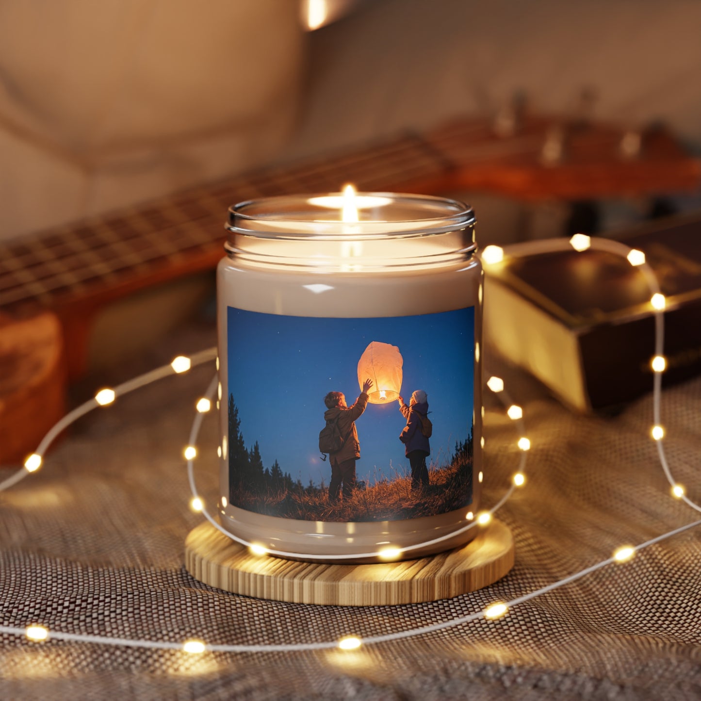 Starlit Lantern Scented Soy Candles with White Lid, 9oz – Wishful Twilight Release