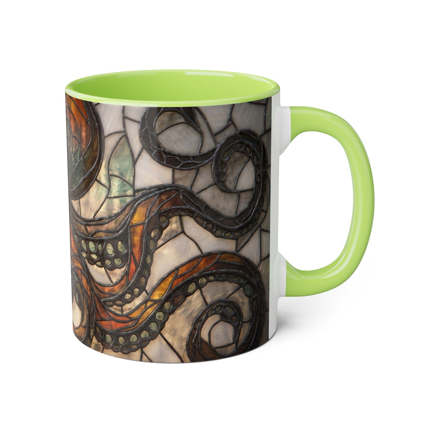 Stained Glass Octopus Accent Mugs, 11oz – Amber Tentacle Garden