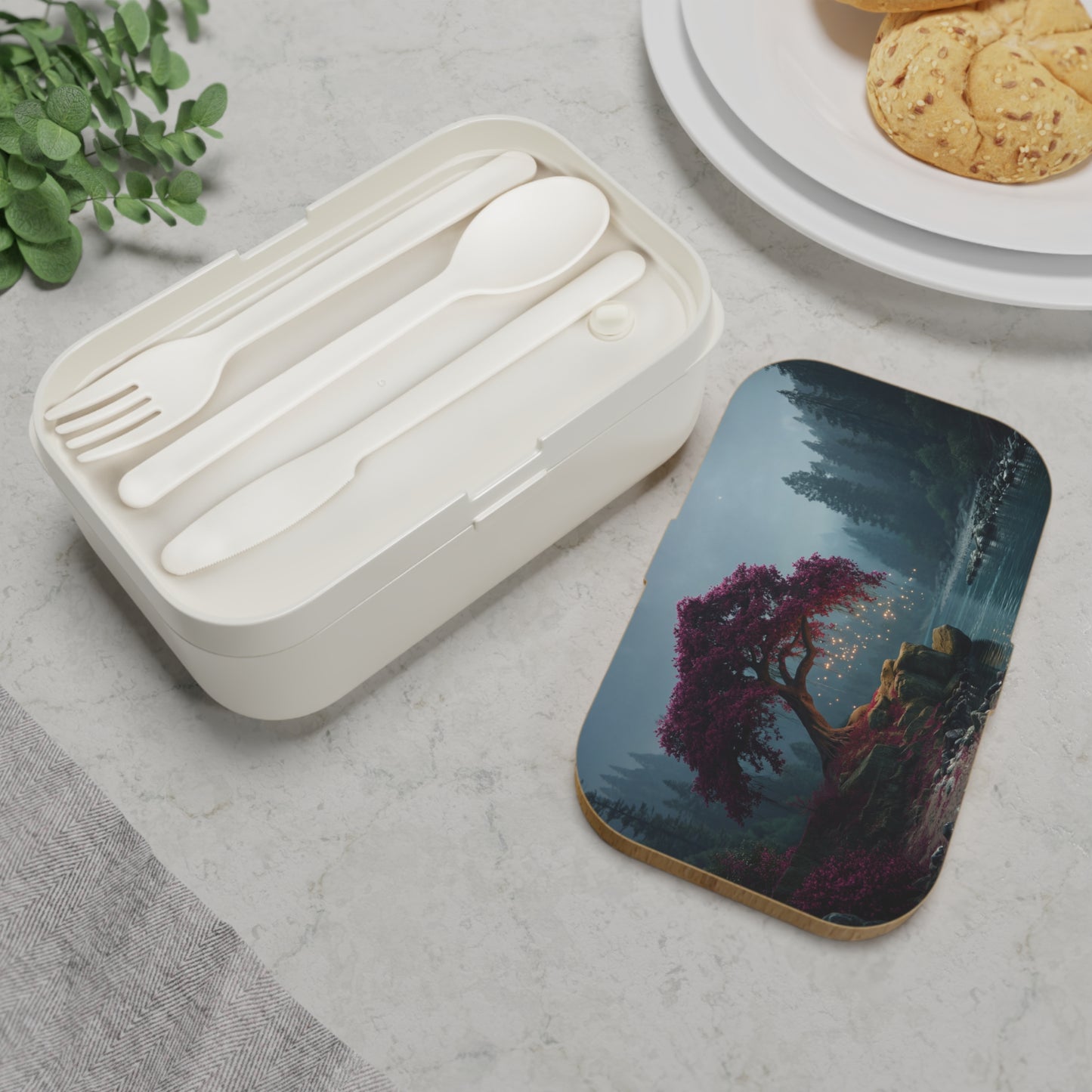 Crimson Willow Bento Lunch Box – Twilight’s Whispering Grove