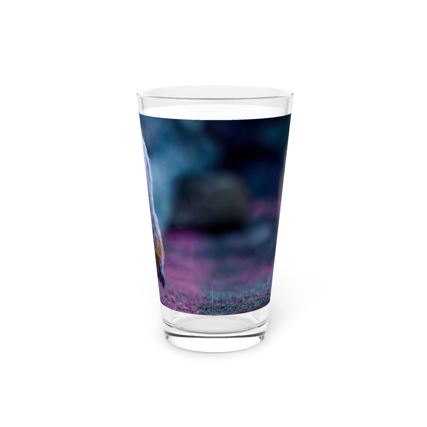 Velvet Owl with Heart Pint Glass, 16oz – Midnight Whimsy for Your Favorite Drink