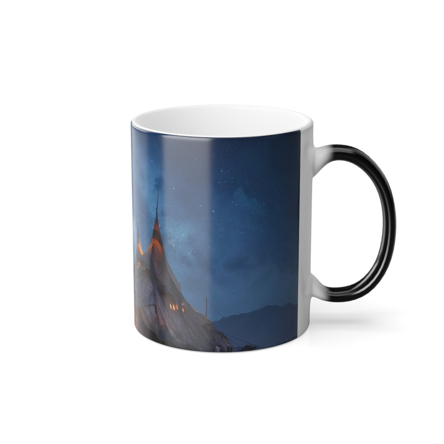 Starlit Caravan Tent Mug – Milky Way Warmth on the Trail