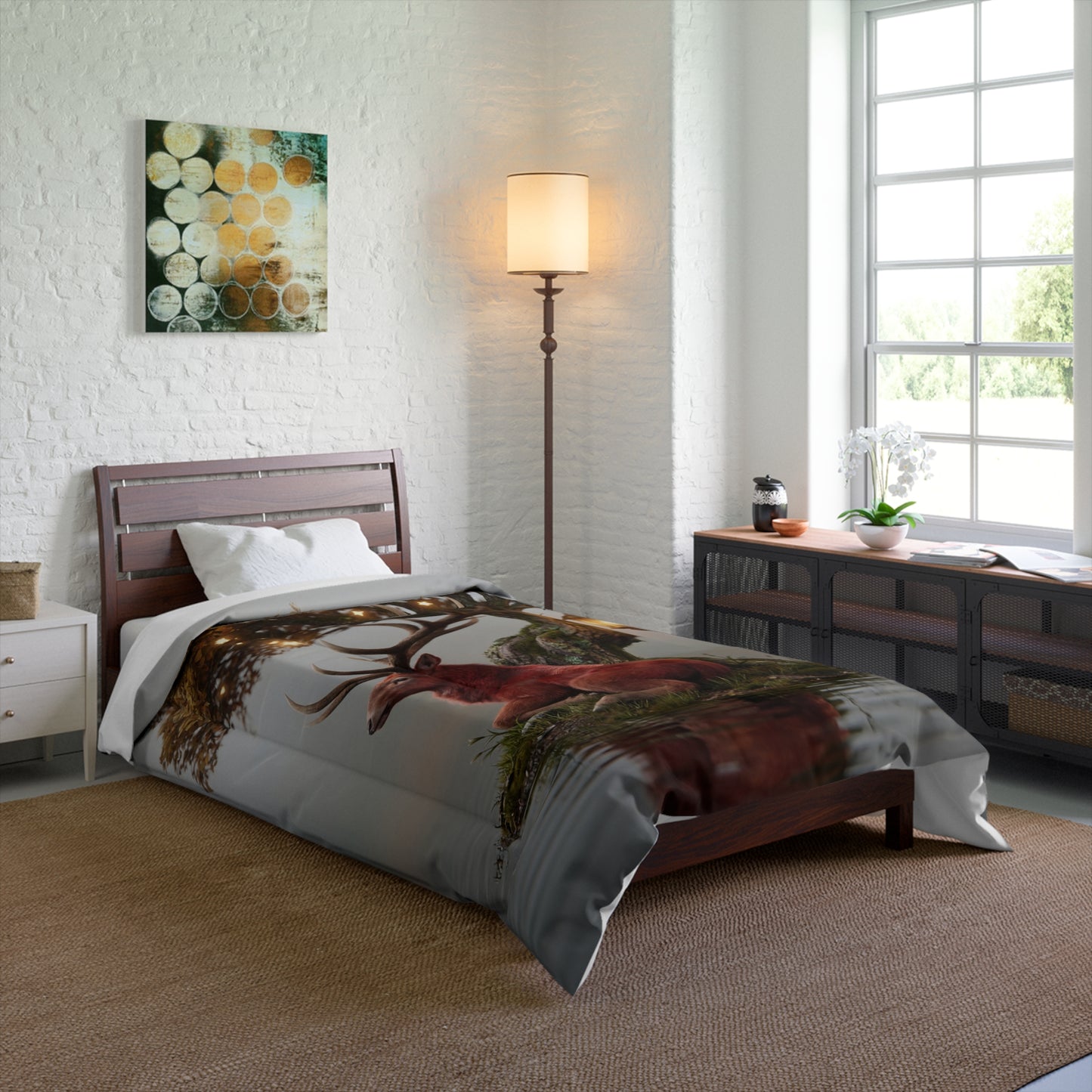 Starlit Stag Comforter – Autumn Grove Dreamscape