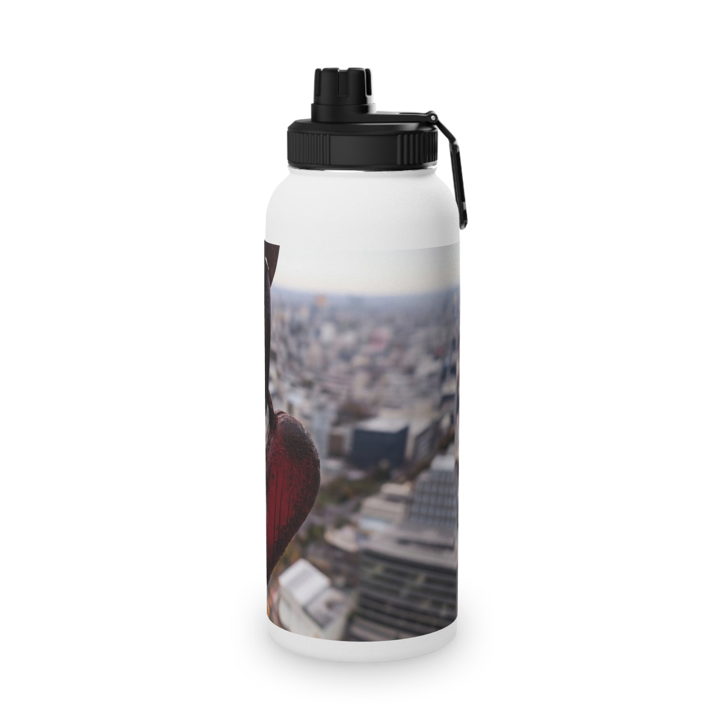 Rusty Heart Weight Bottle – Suspended Over Concrete Skies