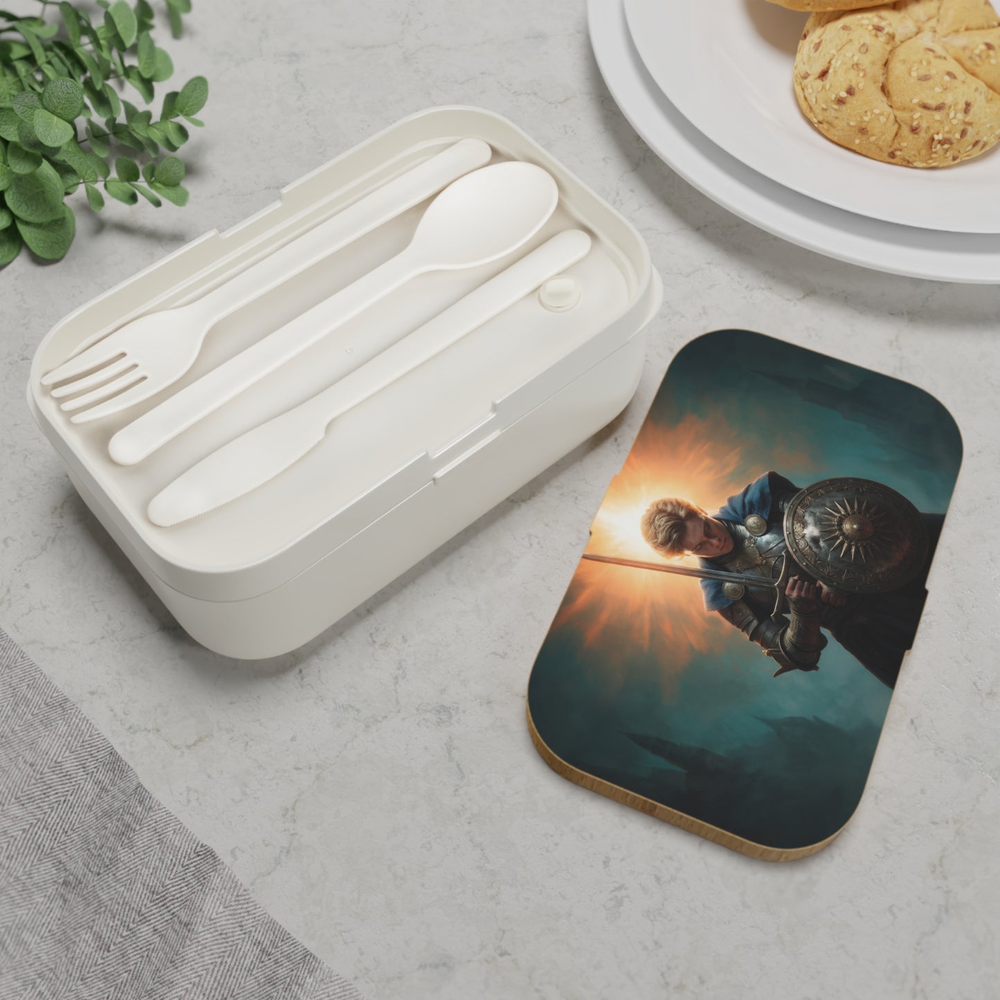 Dawn-Clad Knight Bento Lunch Box – Radiant Resolve for the Road Ahead