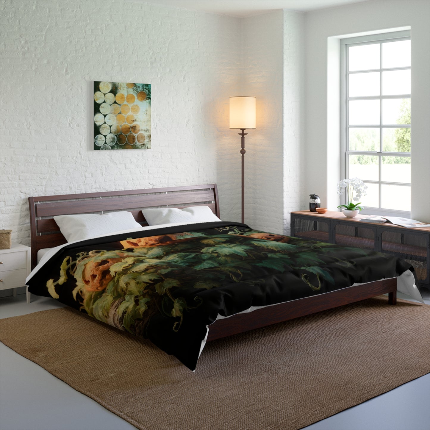 Woven Ivy Jack-o'-Lantern Comforter – Whispering Pumpkin Grove