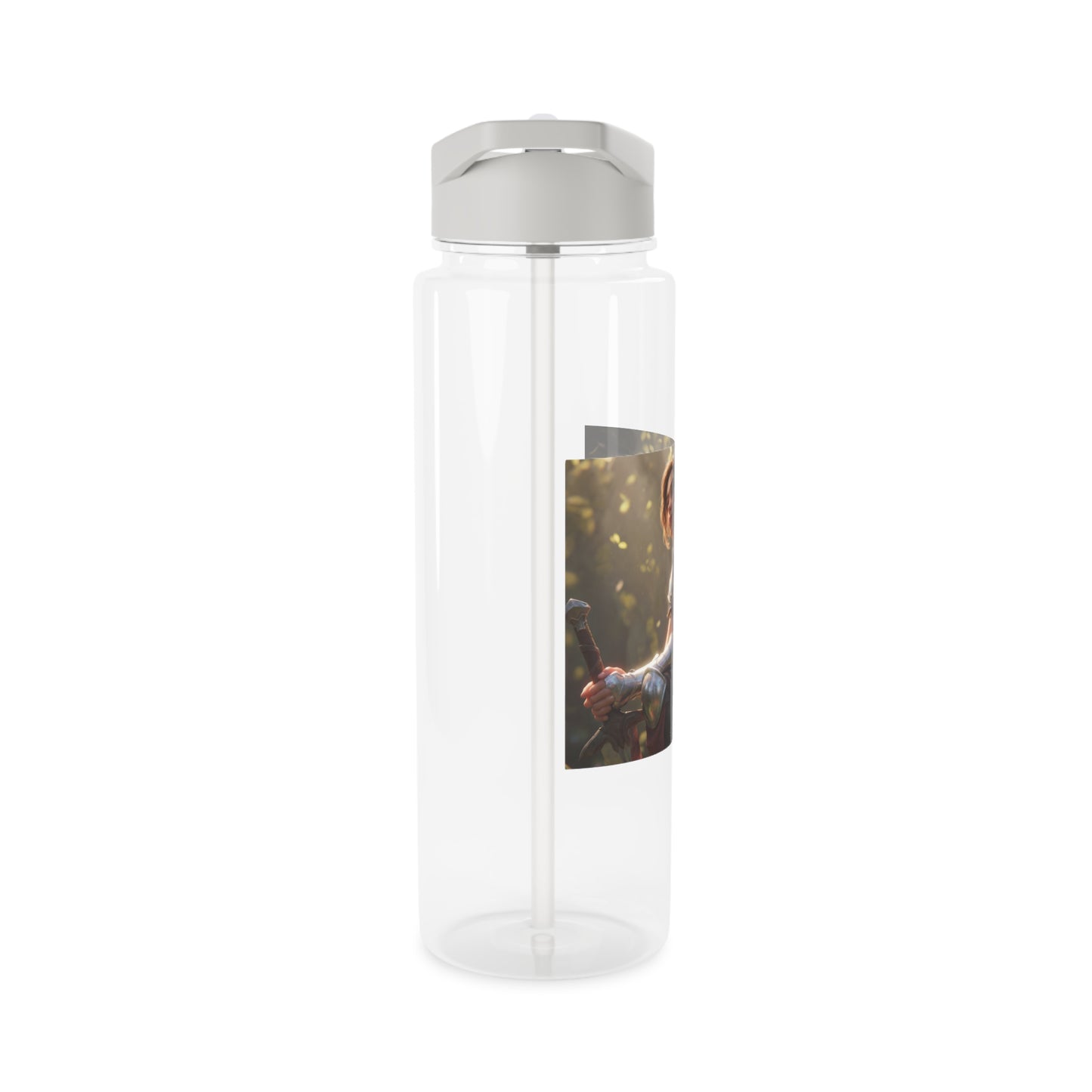 Elven Sentinel with Dragon Companion Tritan Water Bottle – Sunlit Grove Guardian