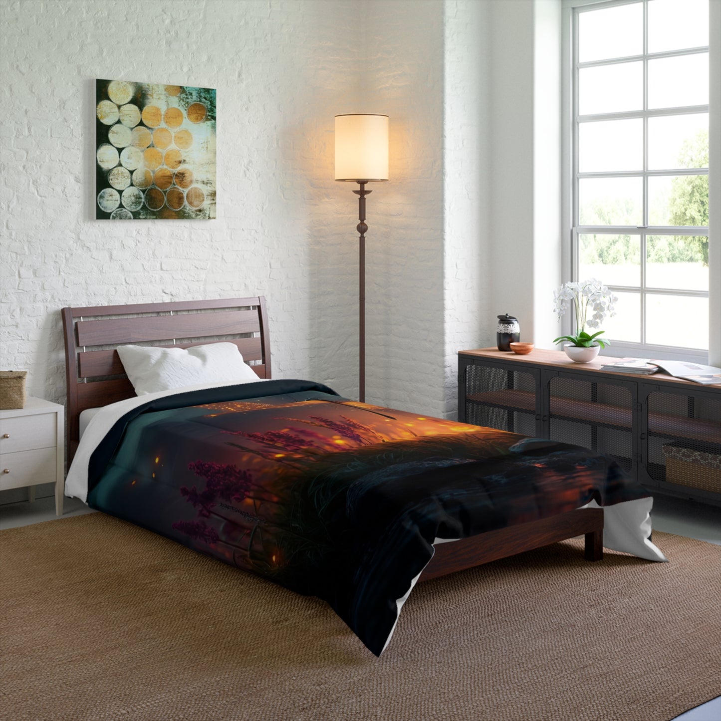 Luminescent Dragonfly Comforter – Twilight Meadow Dreamscape