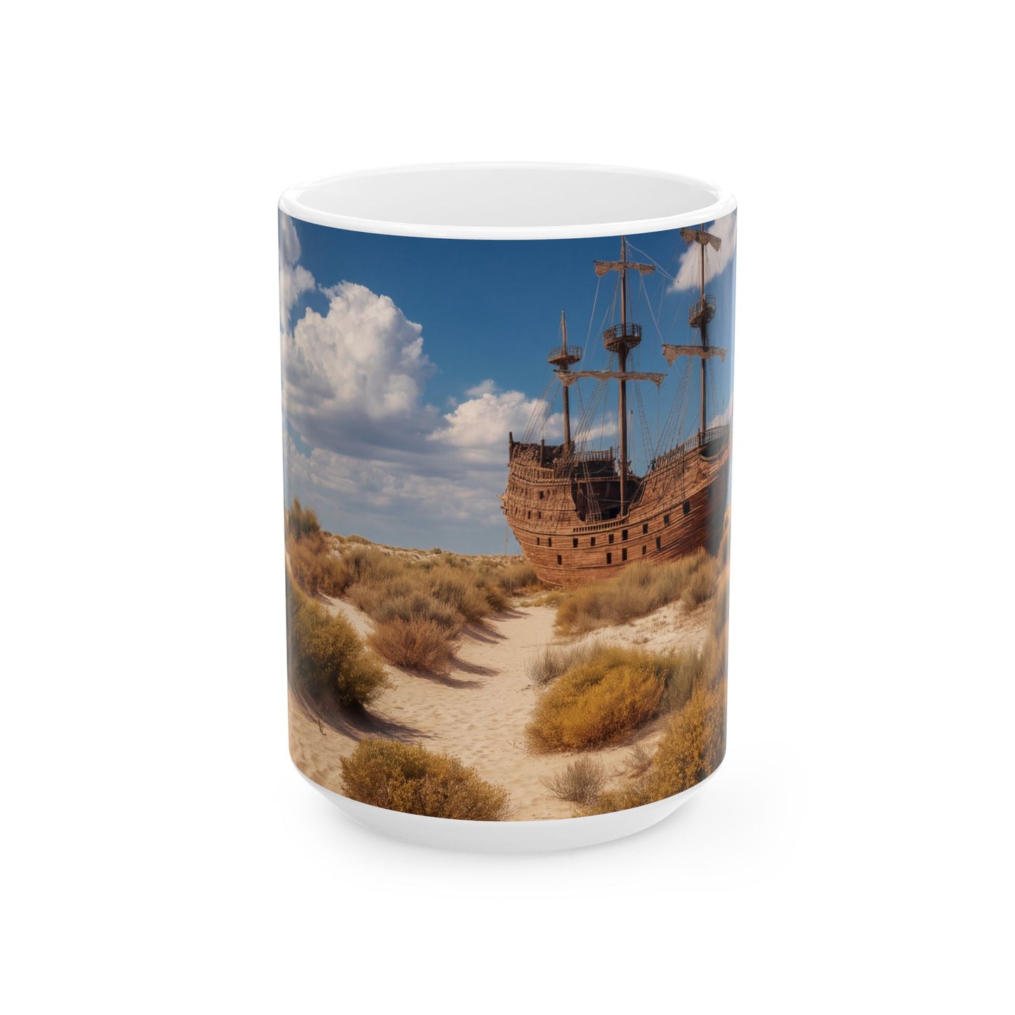 Abandoned Galleon Ceramic Mug – Deserted Shipwreck Dreamscape