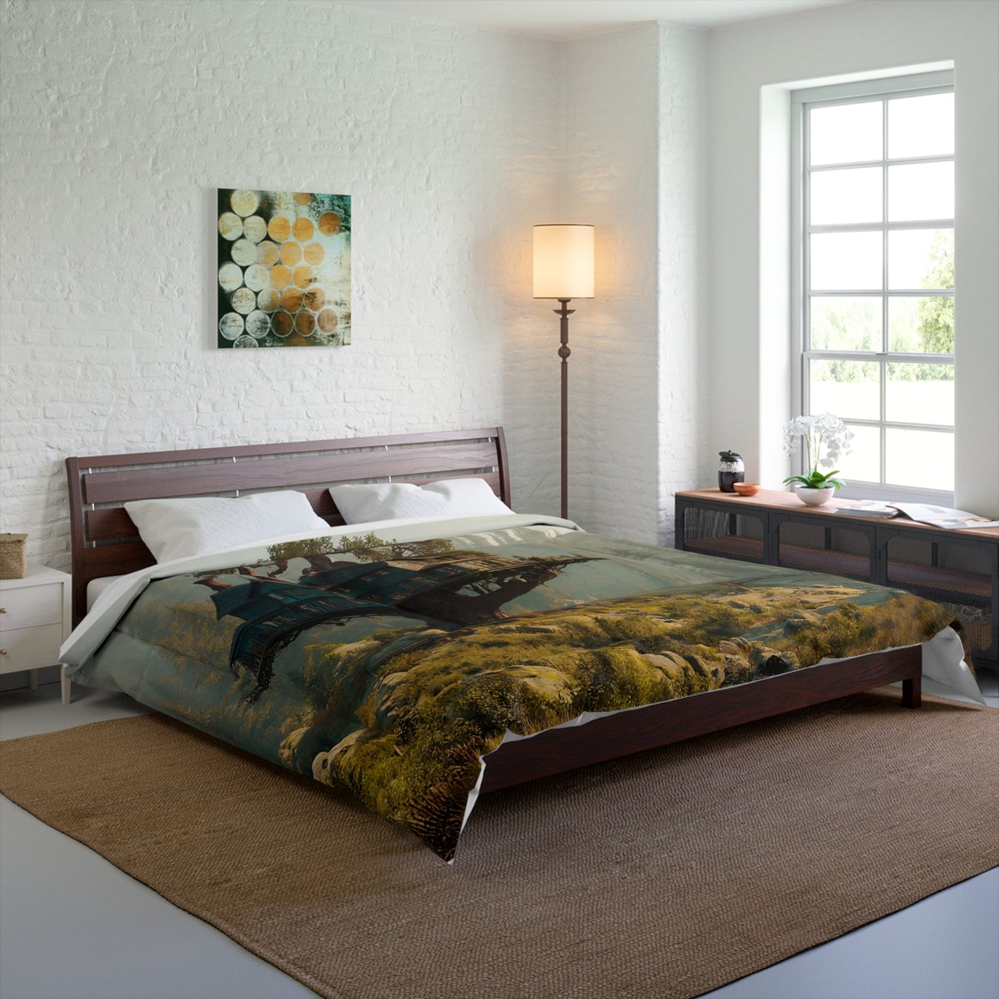 Treehouse Haven Comforter – Morning Mist & Ancient Timber