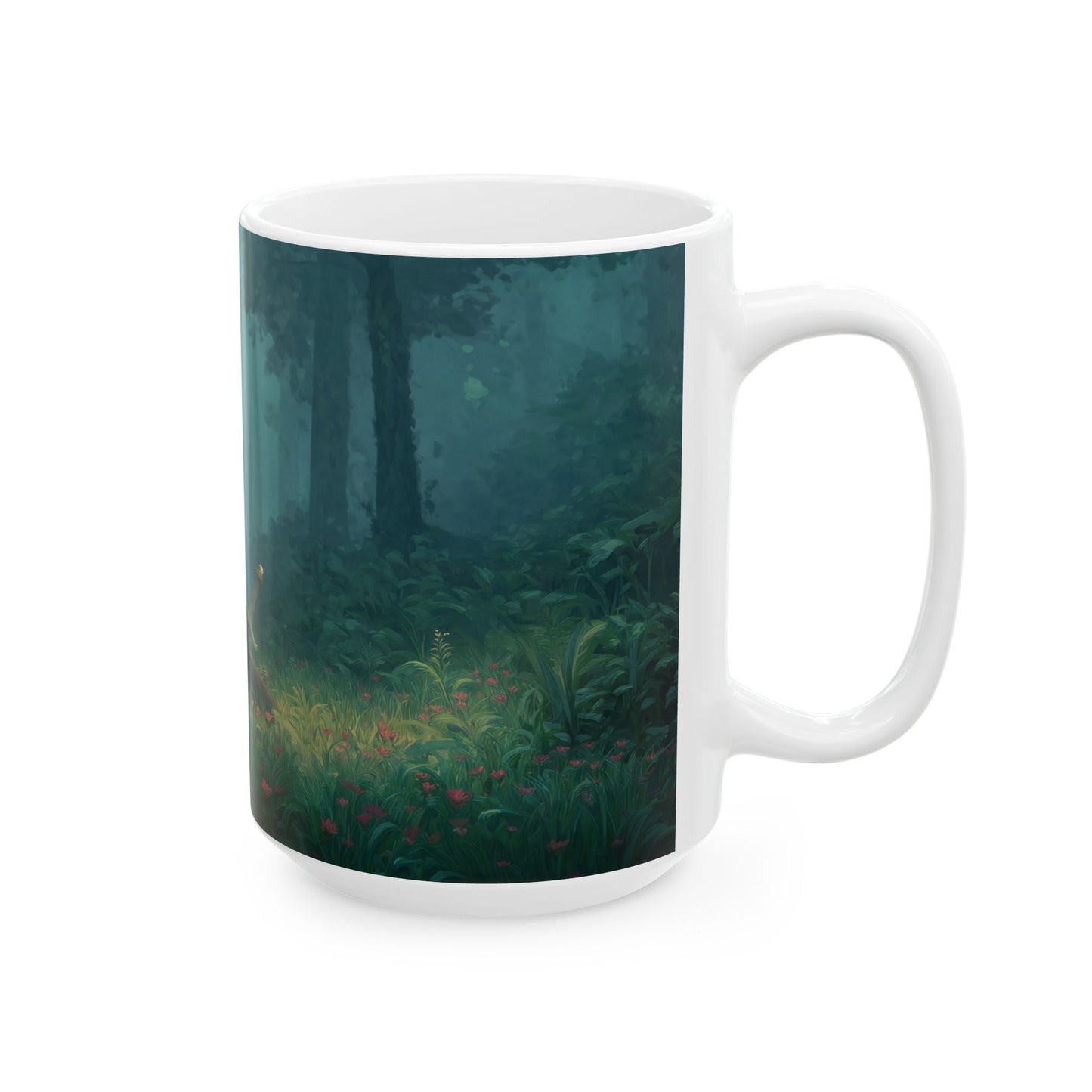 Forest Sentinel Ceramic Mug – Verdant Grove Guardian