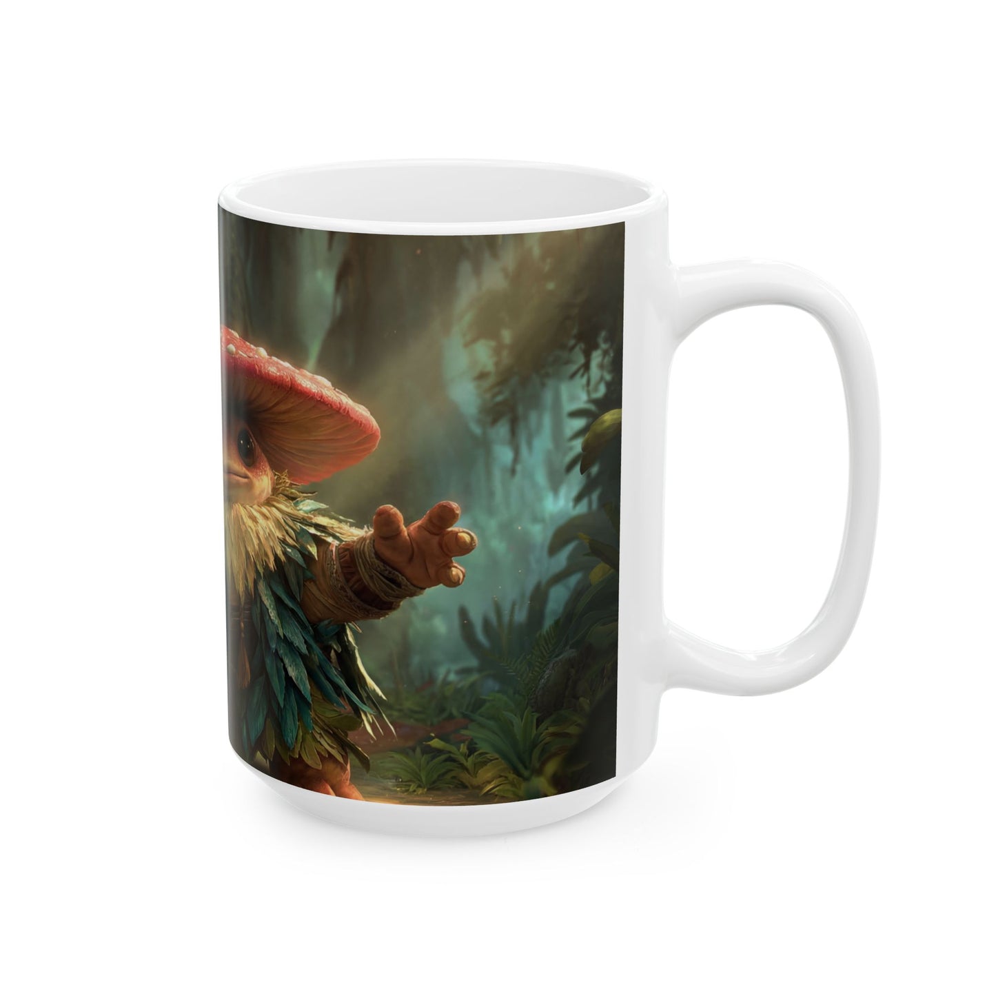 Mushroom Knight Ceramic Mug – Sunlit Jungle Guardian
