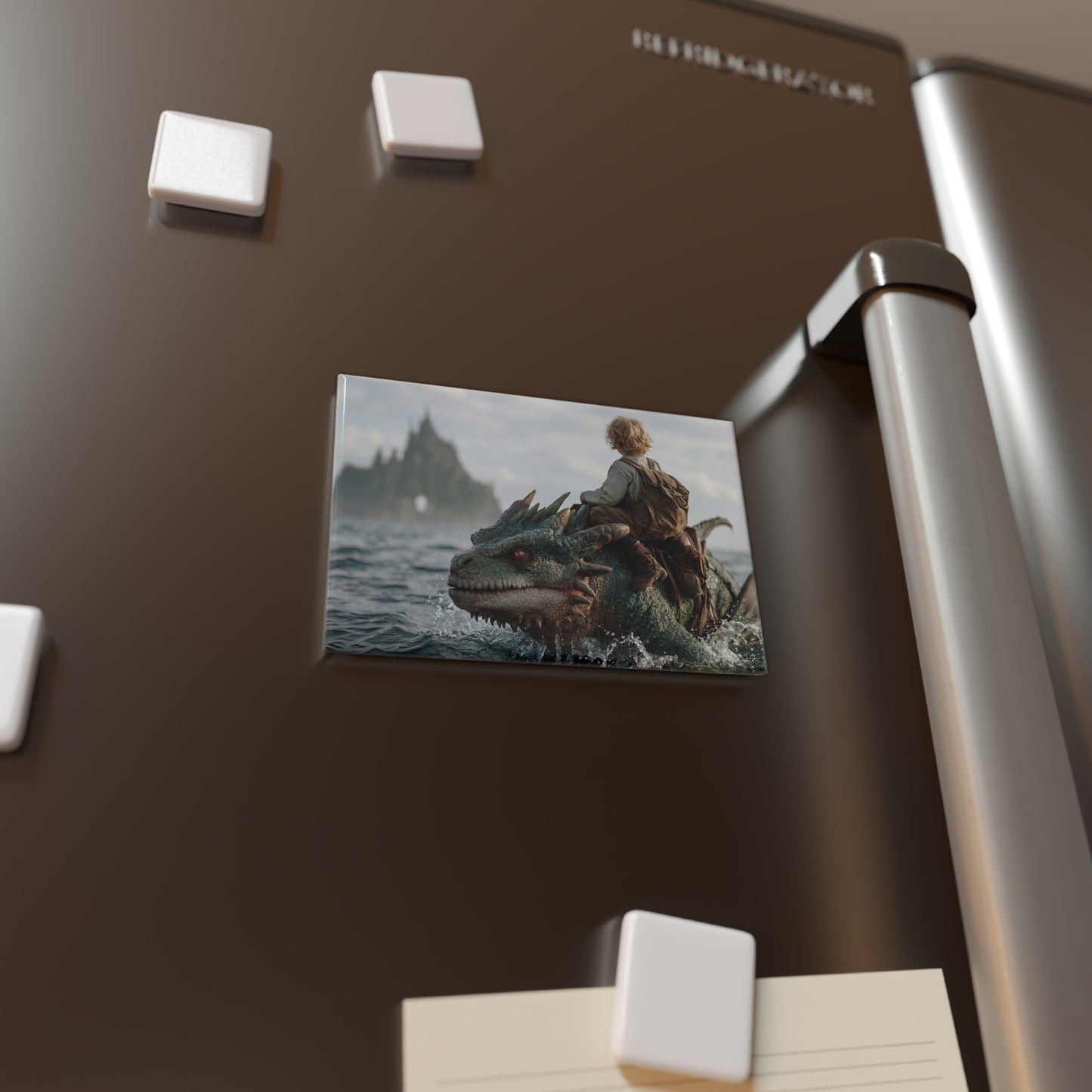 Child on Sea Dragon Magnet – Whispers of the Isle of Legends