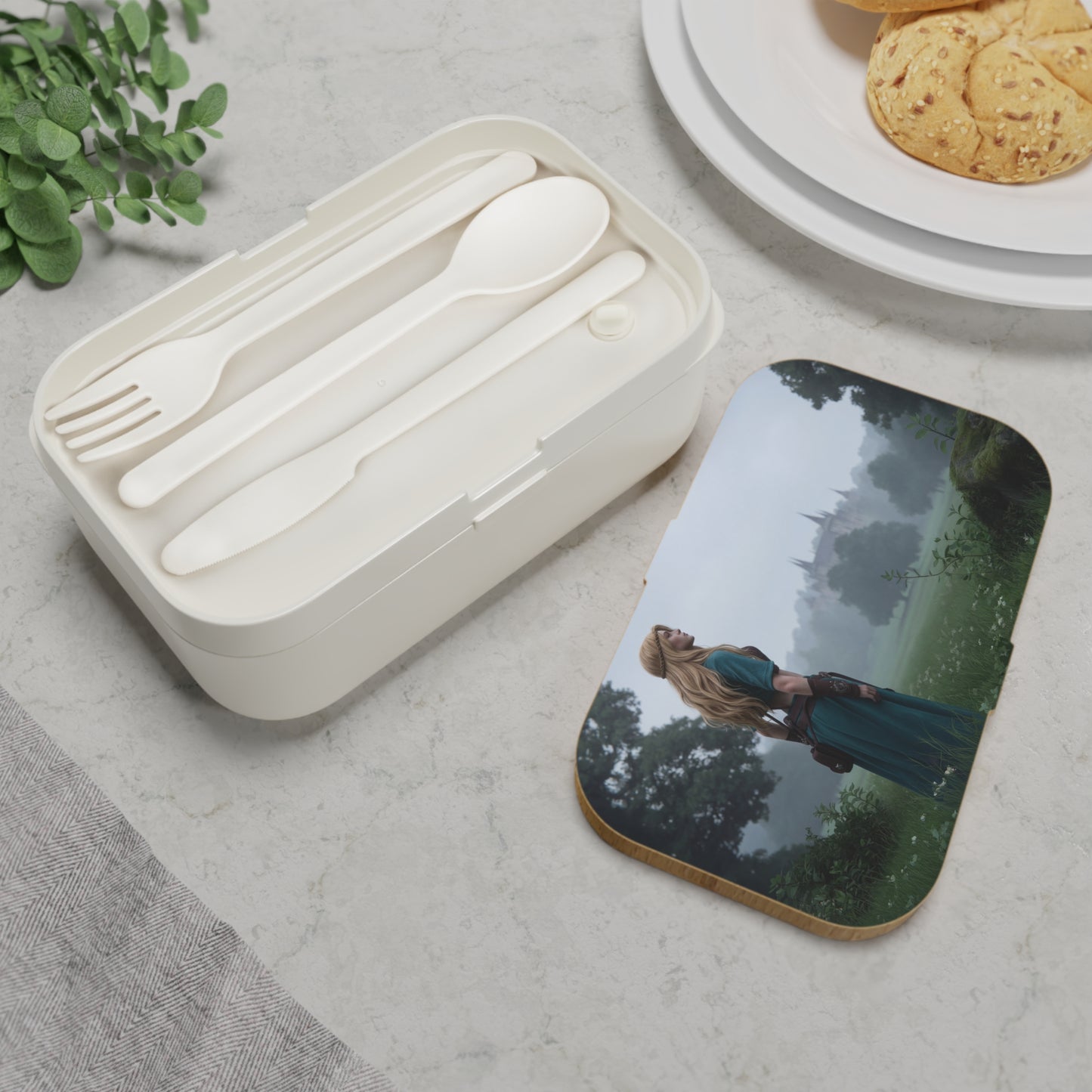 Enchanted Grove Wanderer Bento Lunch Box – Misty Castle Dreamscape