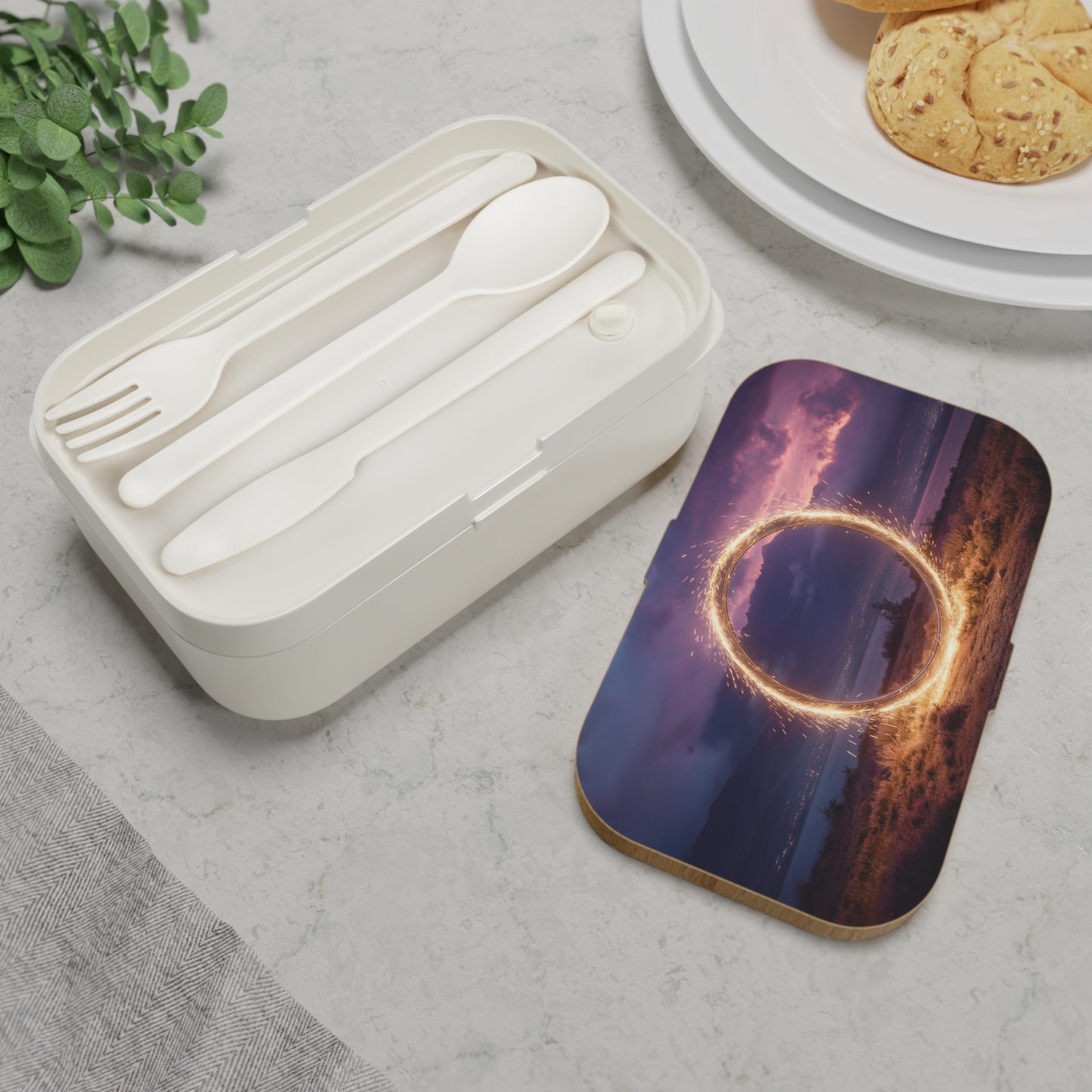 Sparkling Portal Bento Lunch Box – Twilight Gateway to Wonder