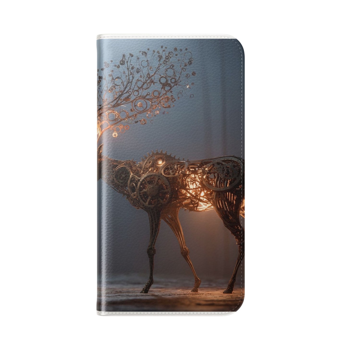 Mechanical Deer Flip Cases – Gears and Twilight Forest Guardian
