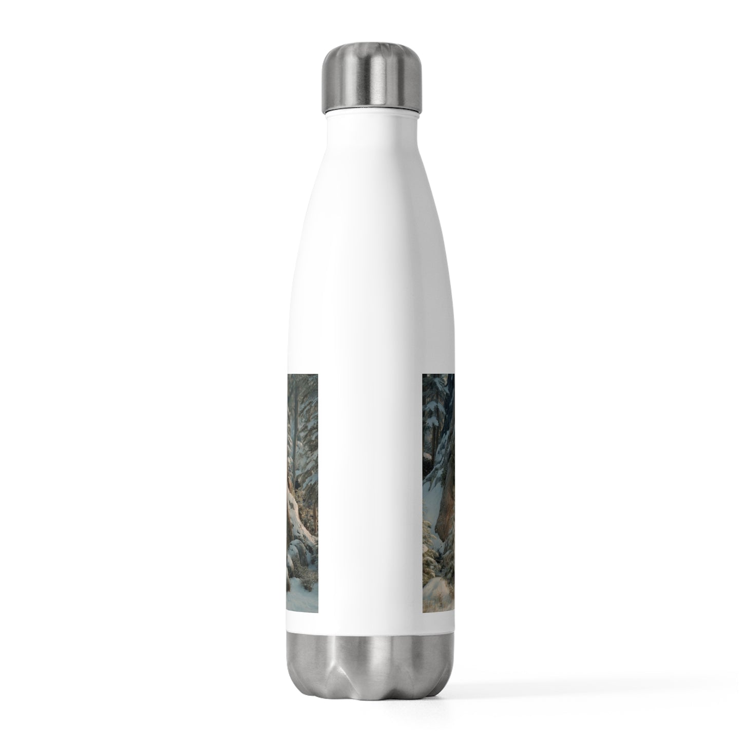 Snowbound Treehouse Doorway 20oz Insulated Bottle – Warmth in Winter’s Hush