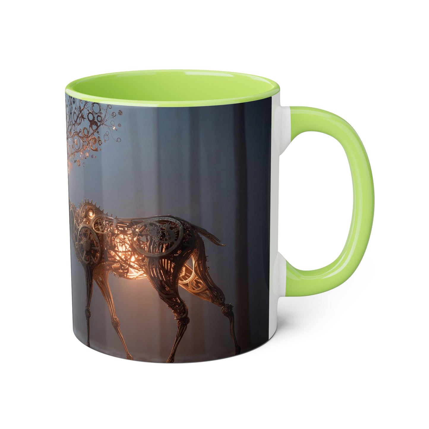 Gears and Timber Accent Mugs, 11oz – Clockwork Spirit Forest Walker