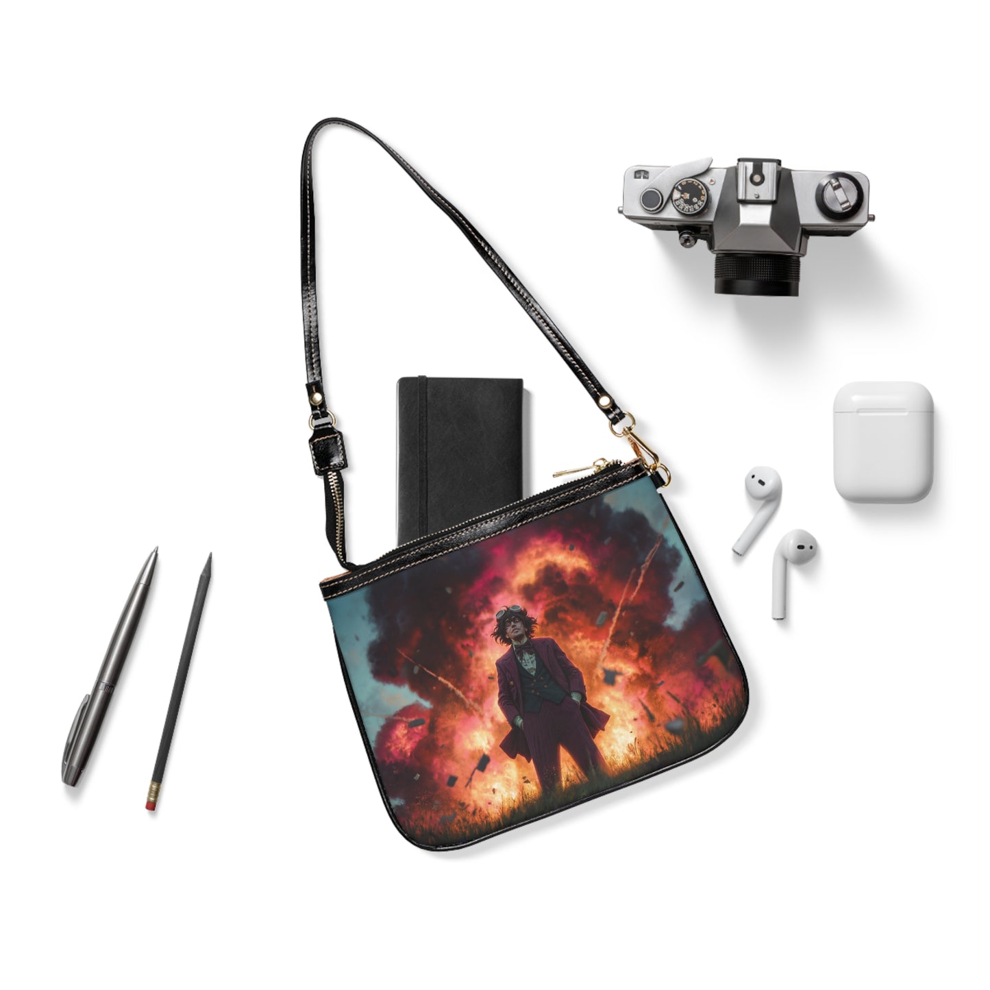 Explosive Gentleman Small Shoulder Bag – Crimson Sky Aftermath