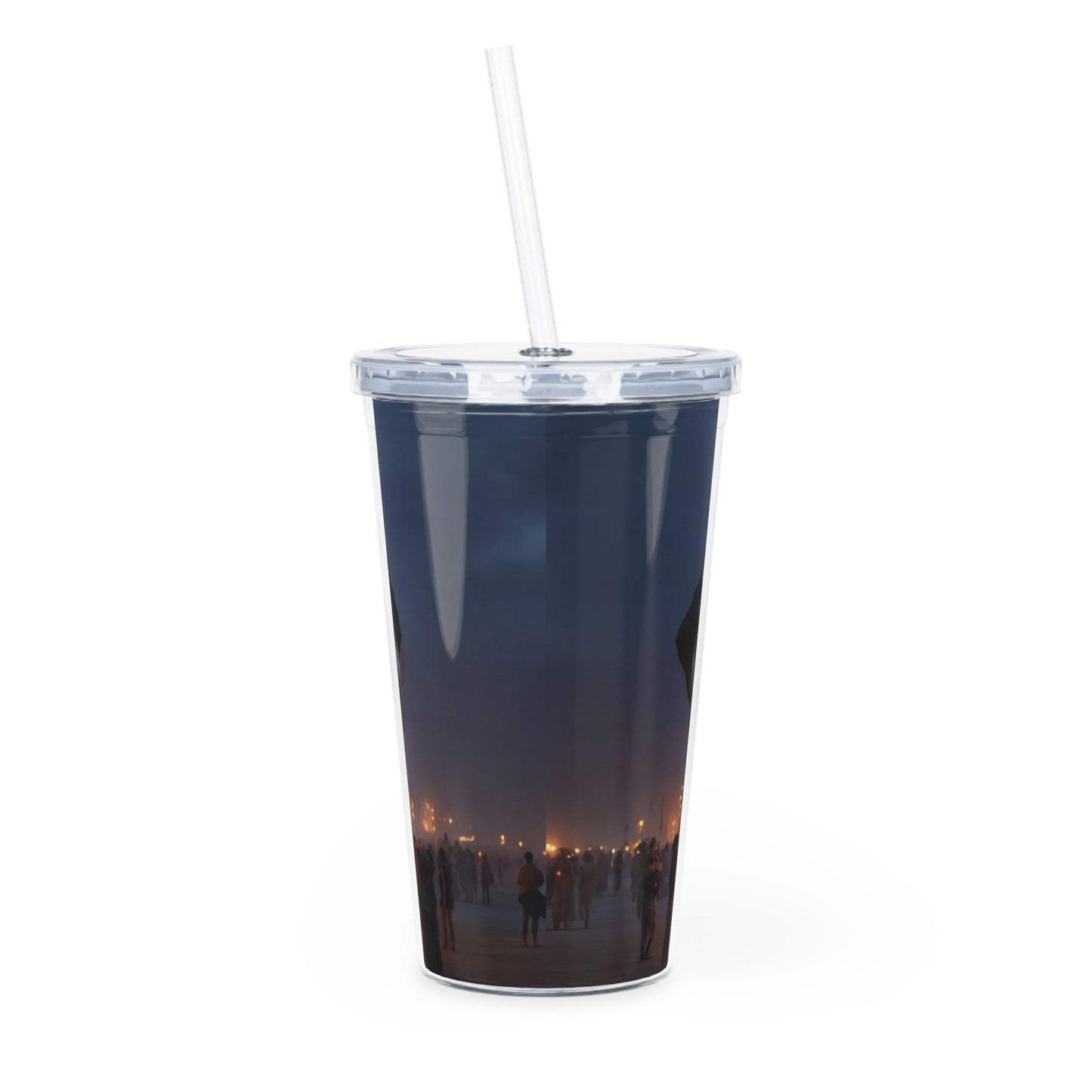 Celestial Cube Tumbler with Straw – Portal to a Starlit Ritual