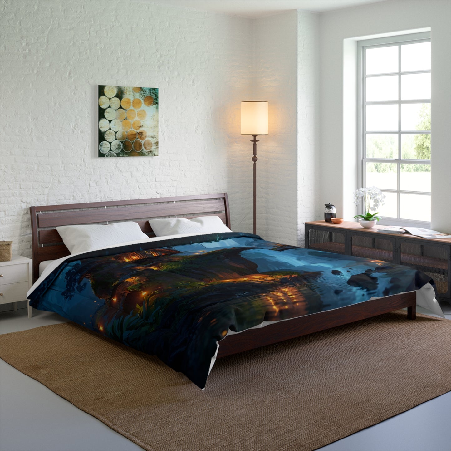 Whispering Canopy Comforter – Twilight Treehouse Oasis