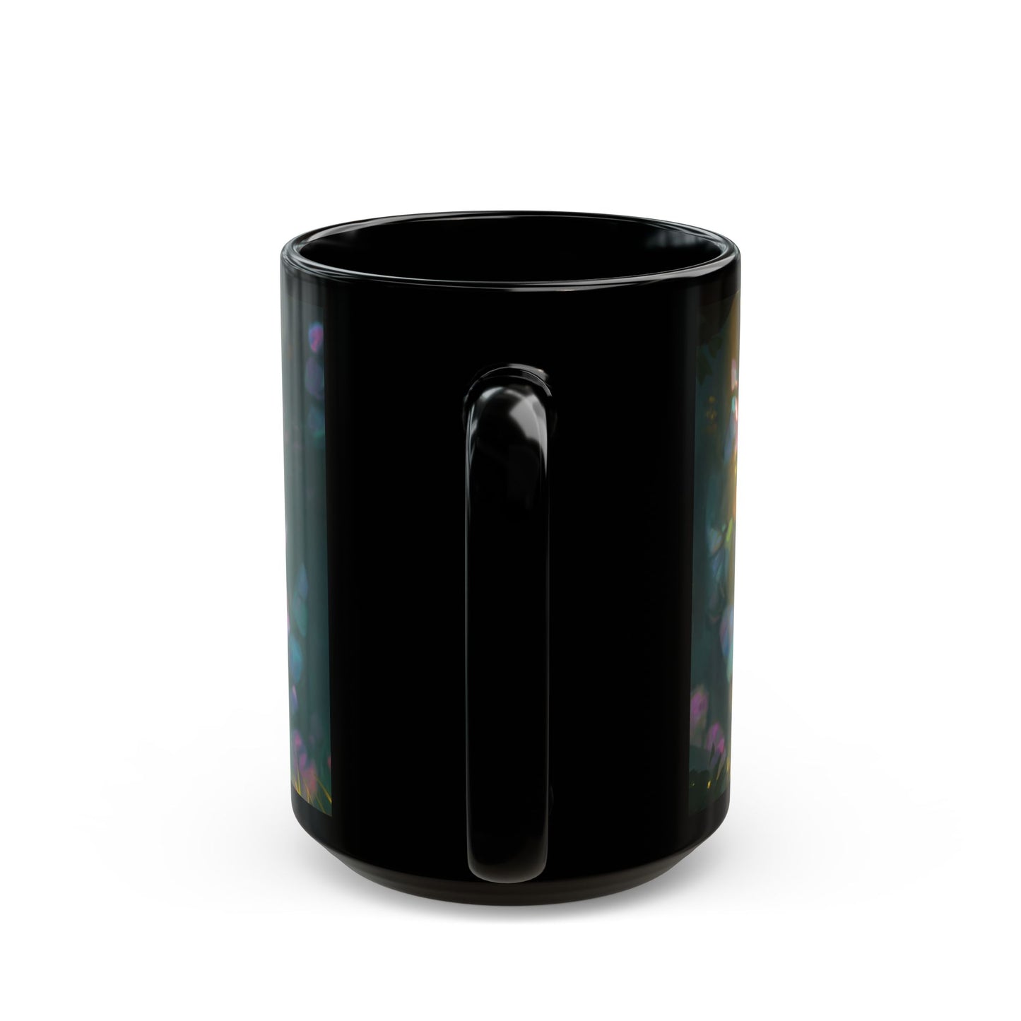 Sunbeam Sentinel Black Mug – Crystal Grove Sanctuary
