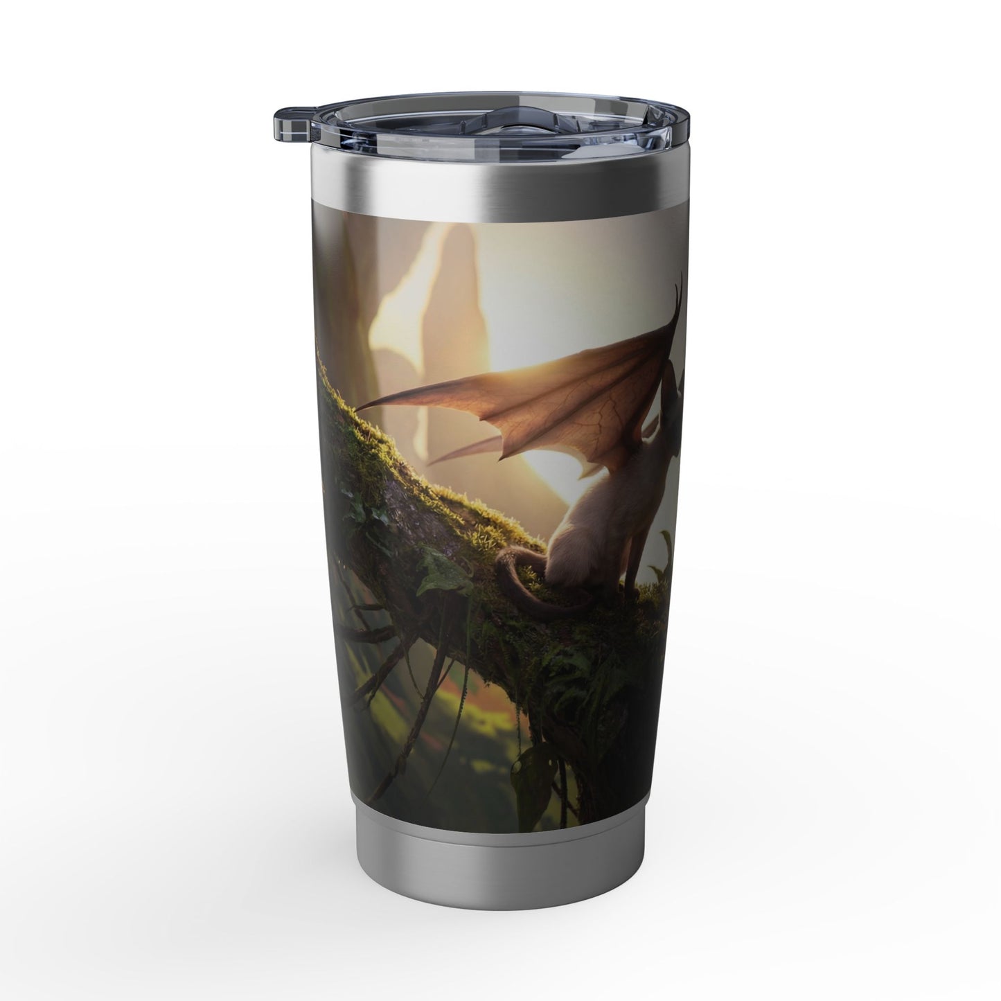 Winged Siamese Twin Cats Tumbler – Dawn’s Whispering Grove