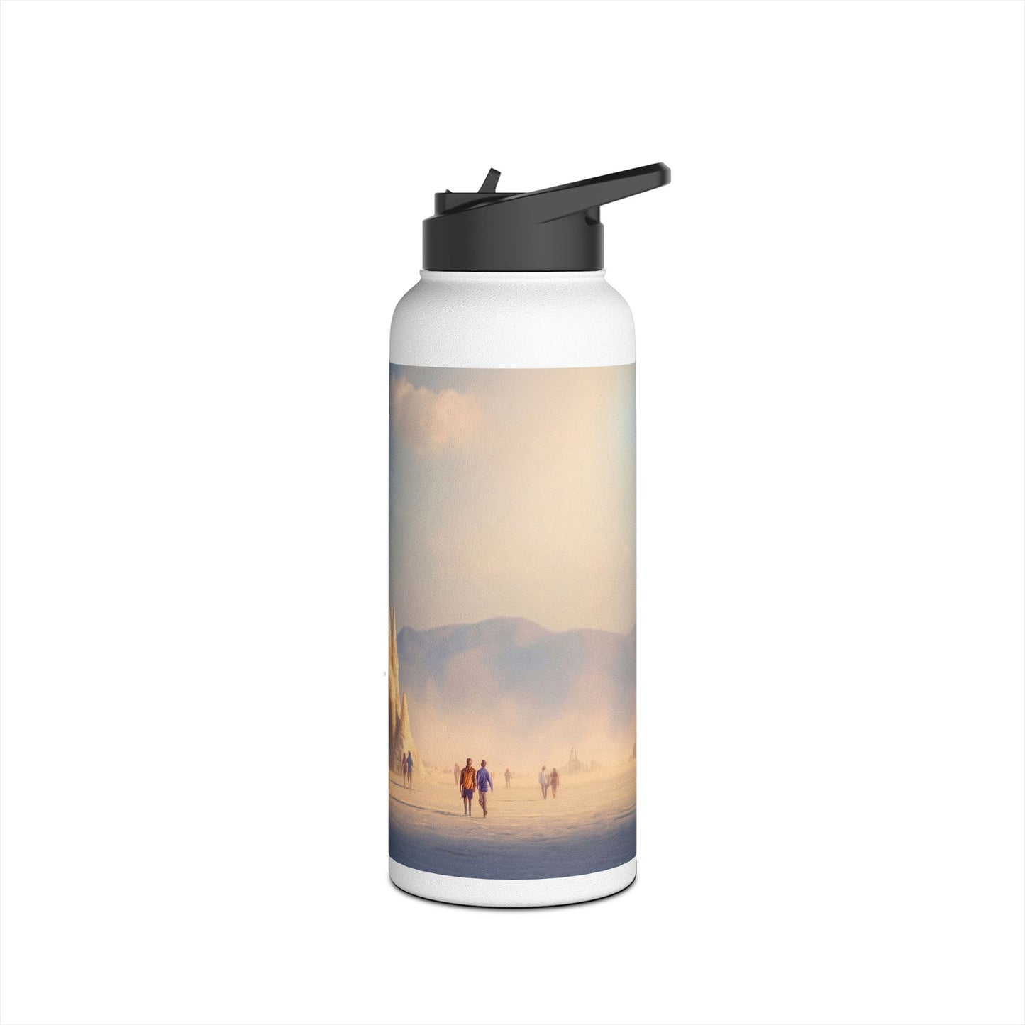 Desert Cathedral Water Bottle – Sunlit Sandstone Sanctuary