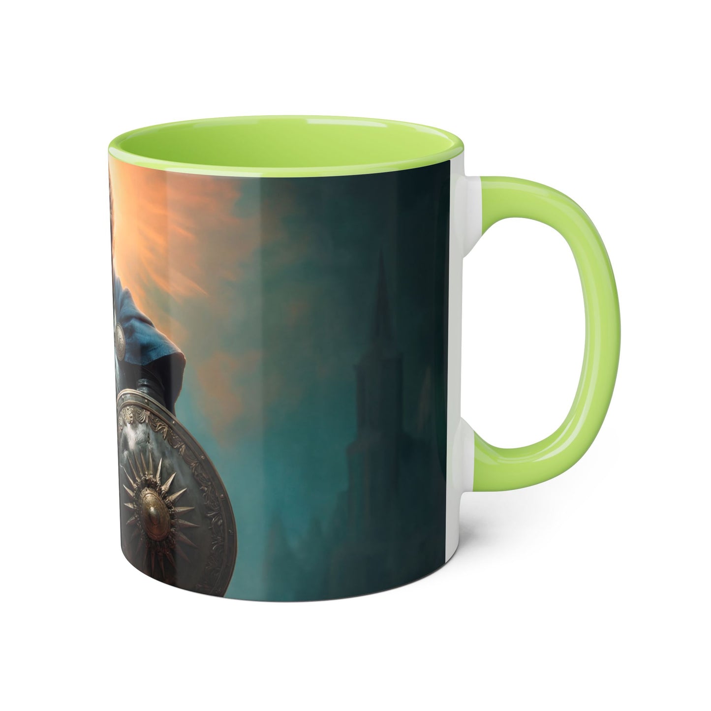 Dawn’s Edge Knight Mug – Radiant Armor & Sunburst Dawn