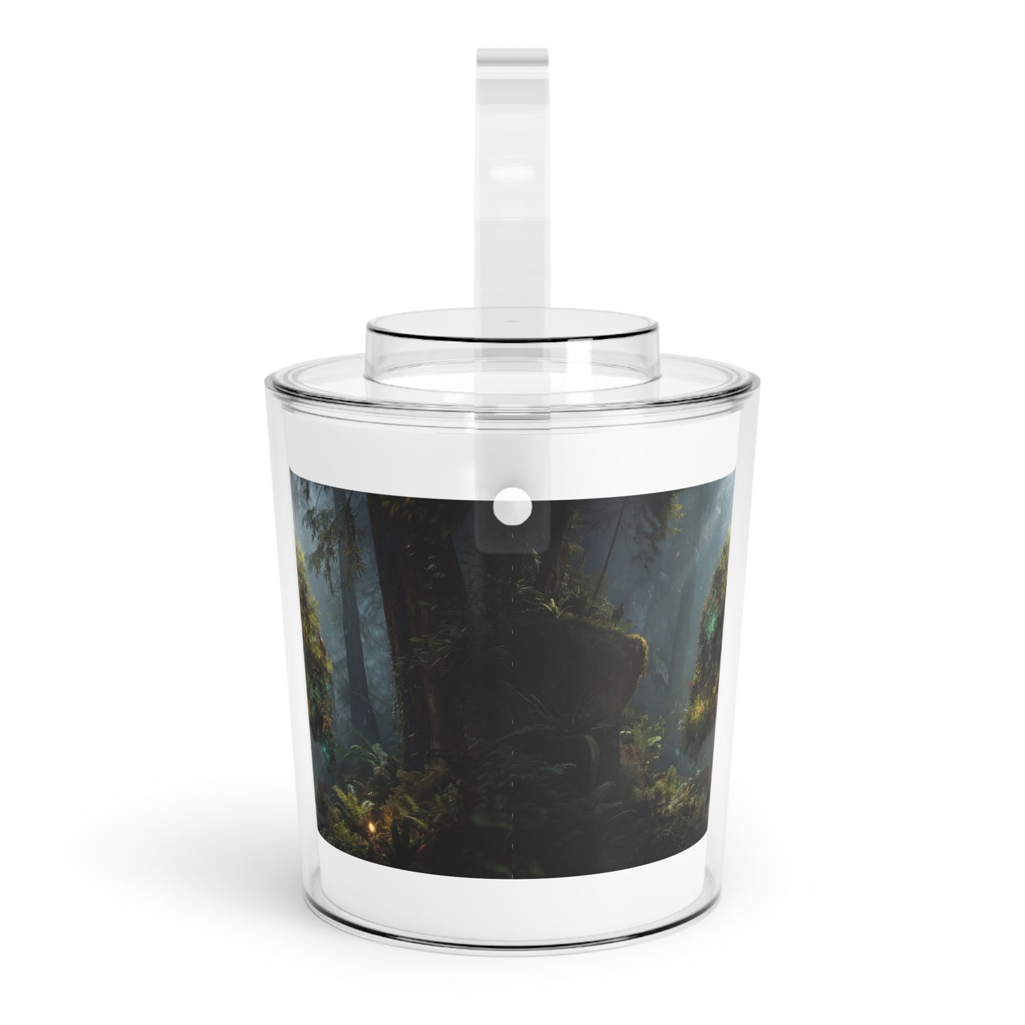 Lungs of the Forest Ice Bucket with Tongs – Sacred Breath in Mossy Light