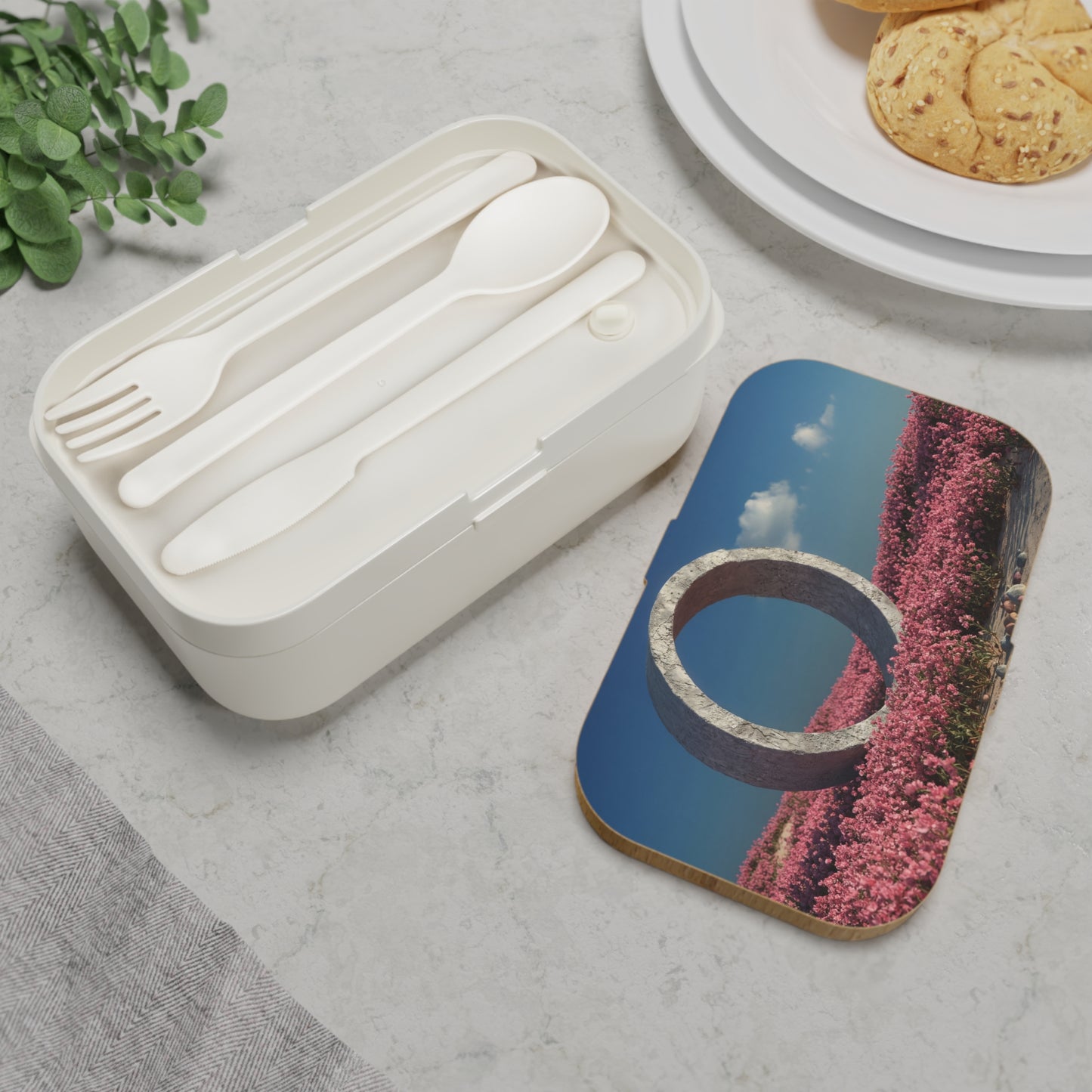 Stone Portal Bento Lunch Box – Pink Bloom Wilderness Portal