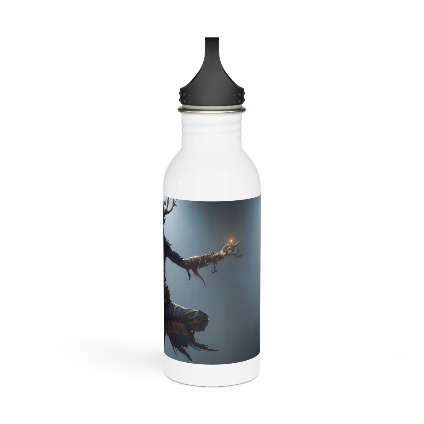 Forest Guardian Meditation Bottle – Ethereal Antlered Sage in Twilight
