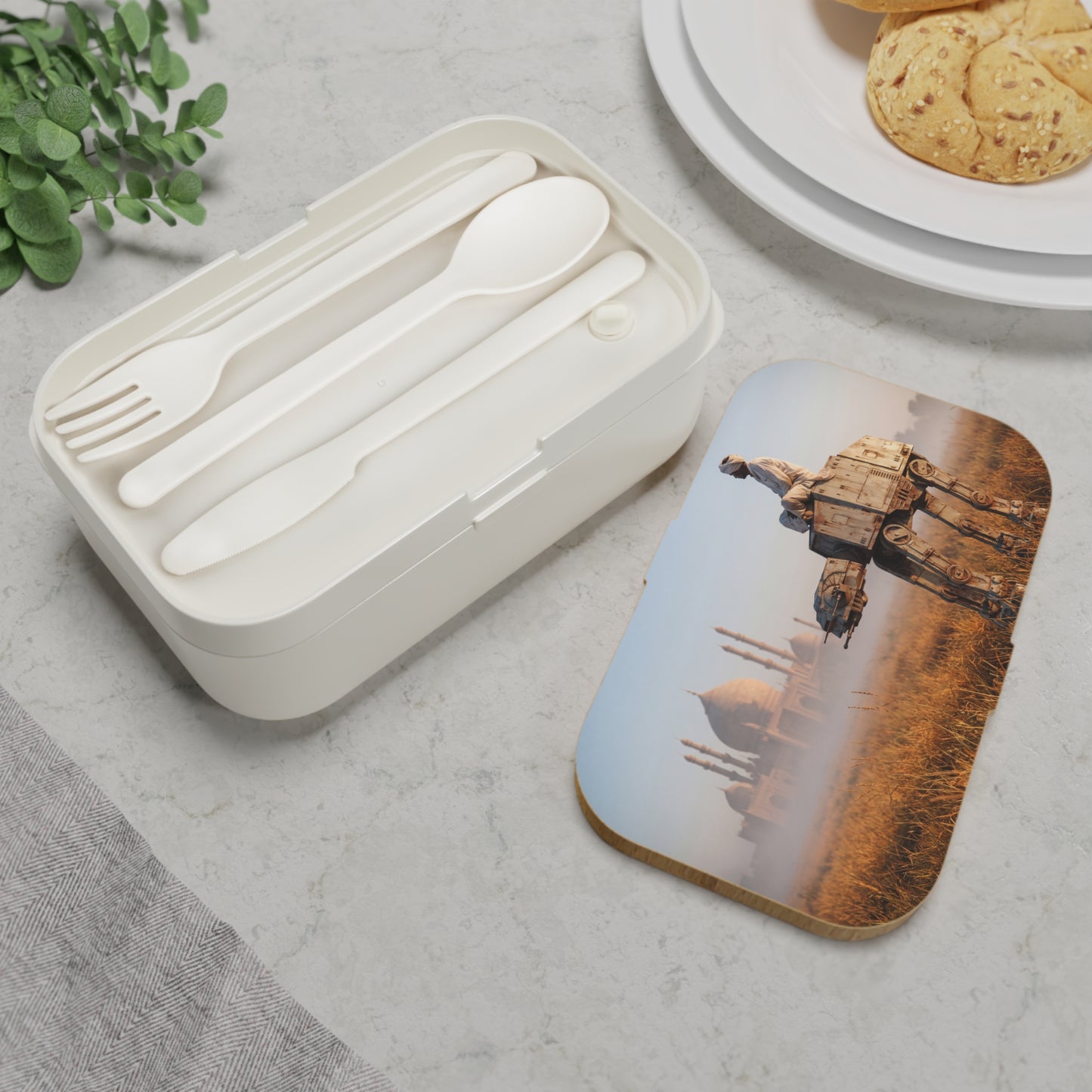 Taj Mahal AT-AT Bento Lunch Box – Serene Desert Pilgrimage