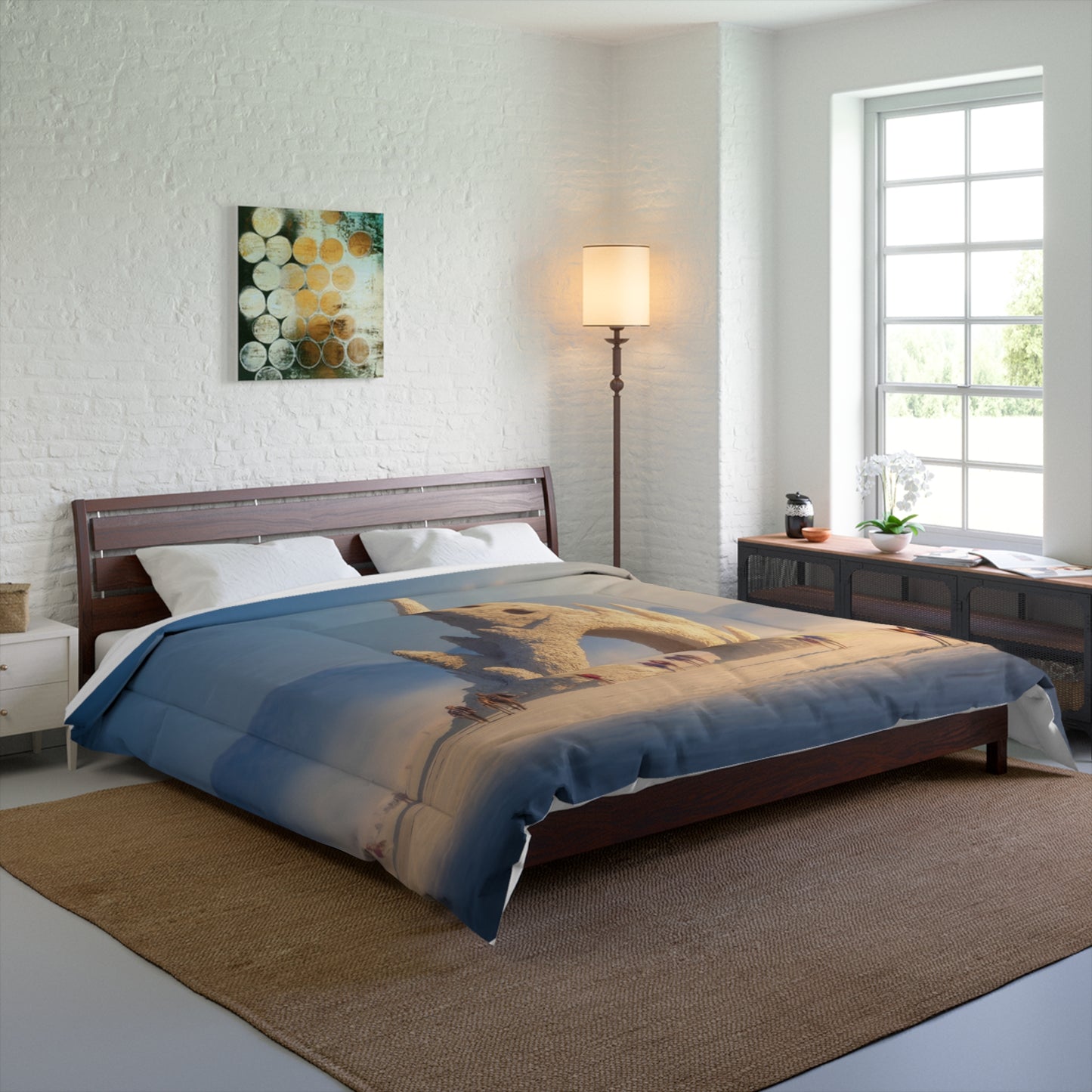 White Sentinel Comforter – Salt Castle Desert Dreamscape